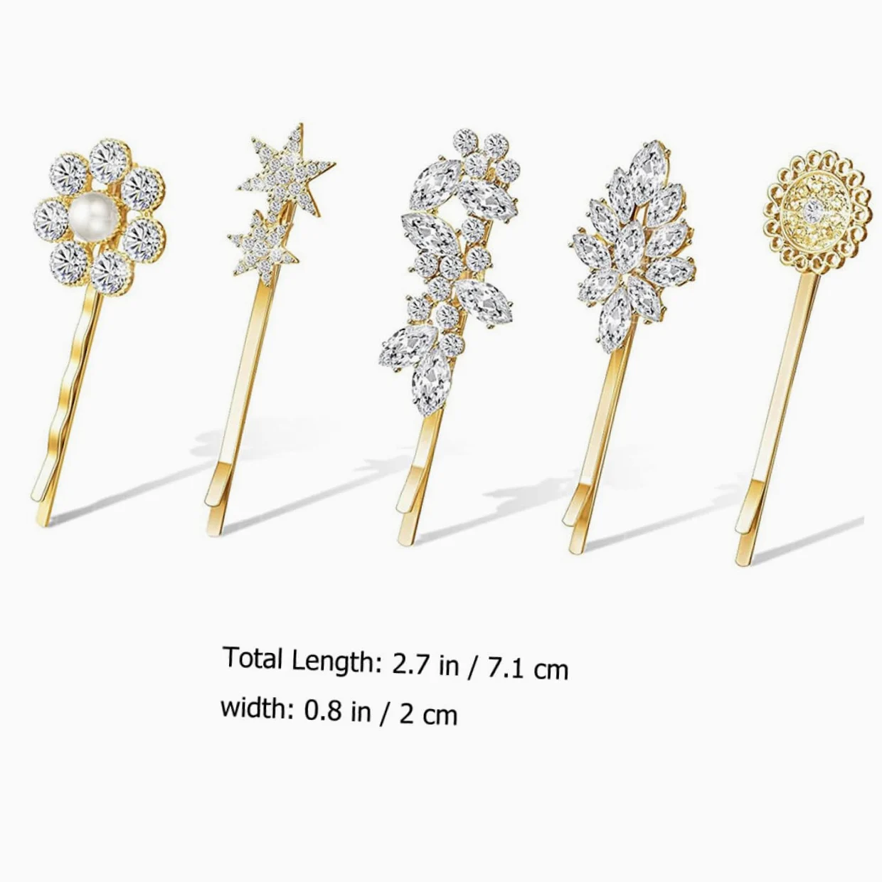 minkissy 25pezzi Fermagli Per Con Strass Accessori Eleganti Per Donne e Ragazze Per Matrimoni e Occasioni Speciali