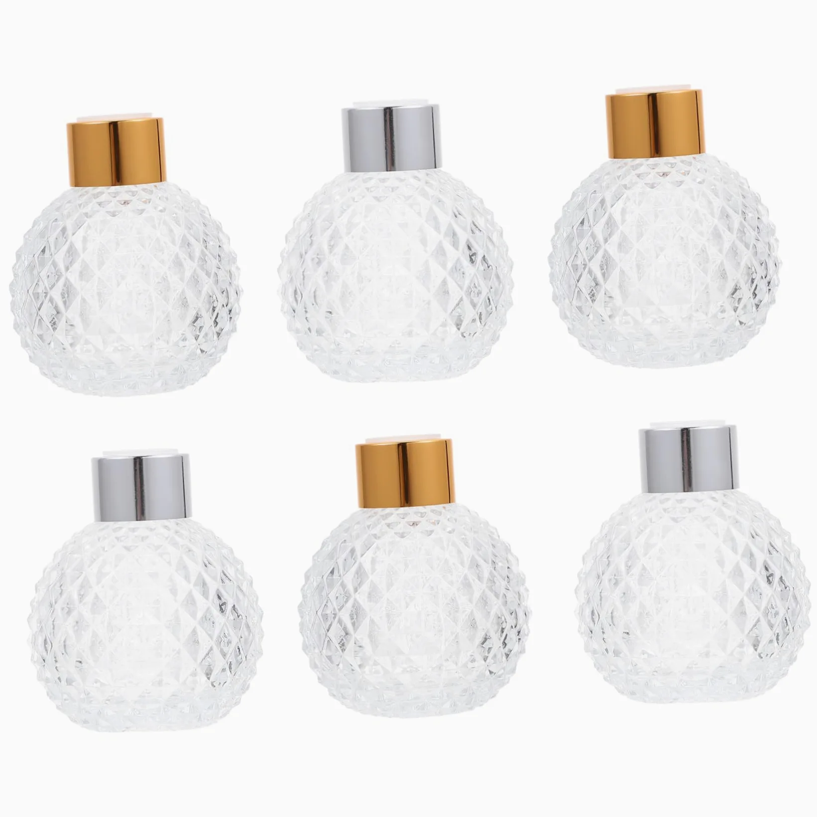 Mipcase Boccette Profumo Ricaricabili in Vetro 6 Pezzi, 100ml, Lavabili e Riutilizzabili per Oli Essenziali, Regalo di Natale Colore Casuale