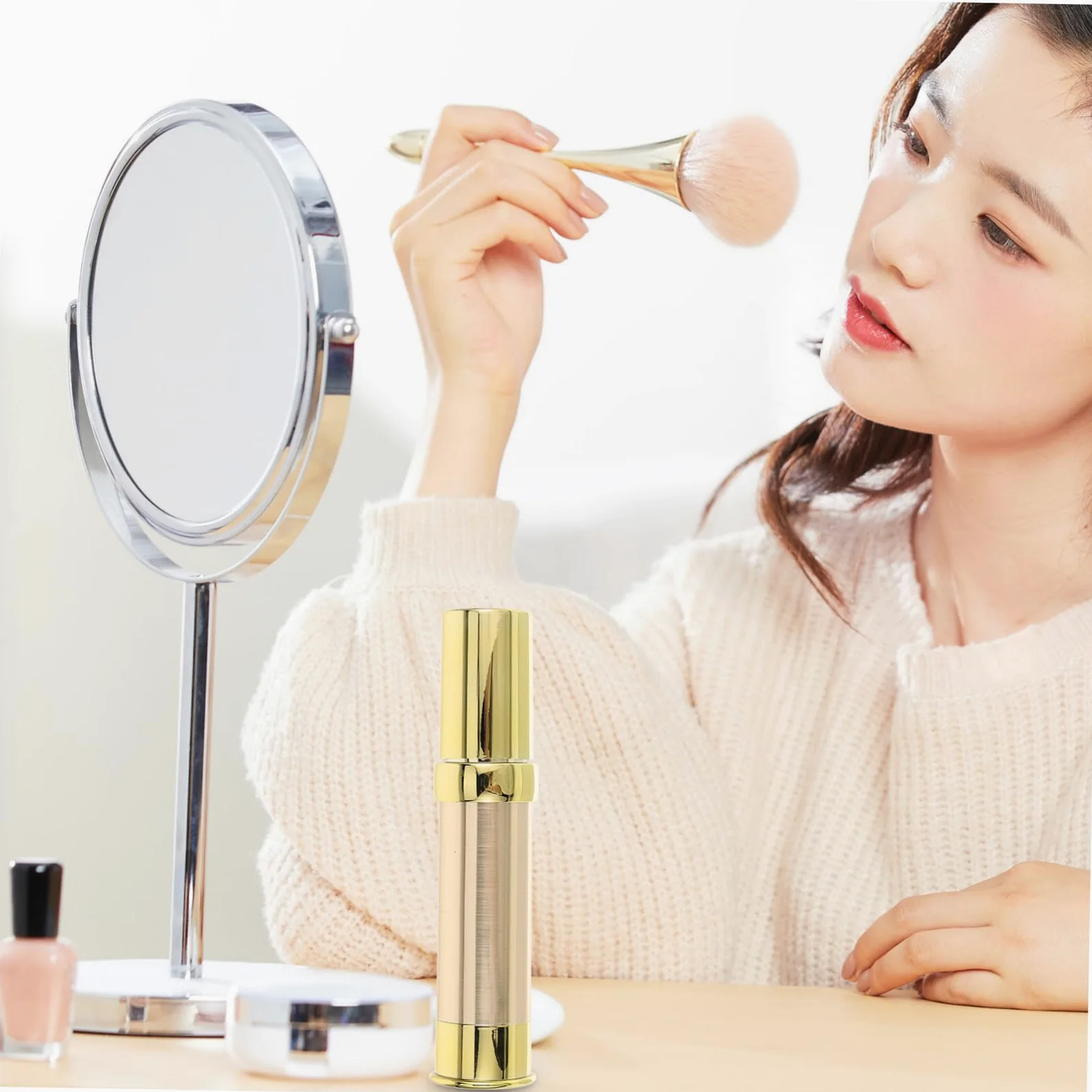 4 Set Bottiglie Makeup Pompa Aria Contenitori Cosmetici Portatili Per Viaggio E Resistente Alle Perdite E Facile Usare 3 Pezzi*4