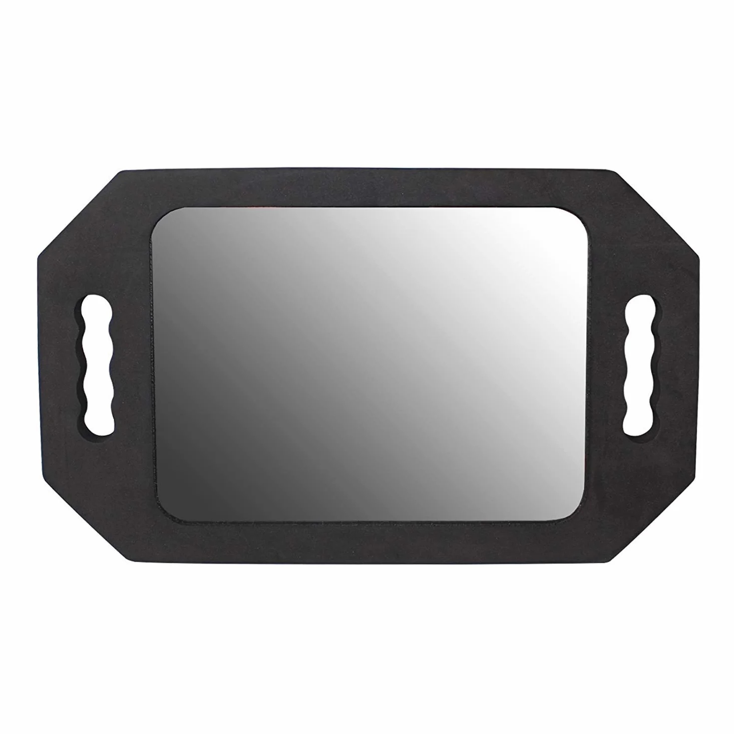 Specchio Portatile Professionale 40,5x26cm Nero Leggero Gommapiuma per Salone Parrucchiere