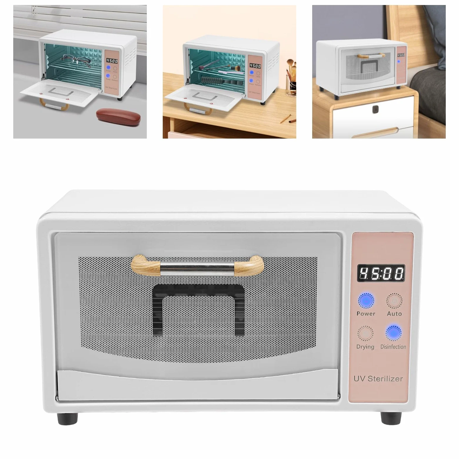 Sterilizzatore UV 10L multifunzionale sterilizzatore per utensili per unghie, sterilizzatore, mini sterilizzatore, sterilizzatore da tavolo, controllo touch, asciugatura ad aria calda a 75°
