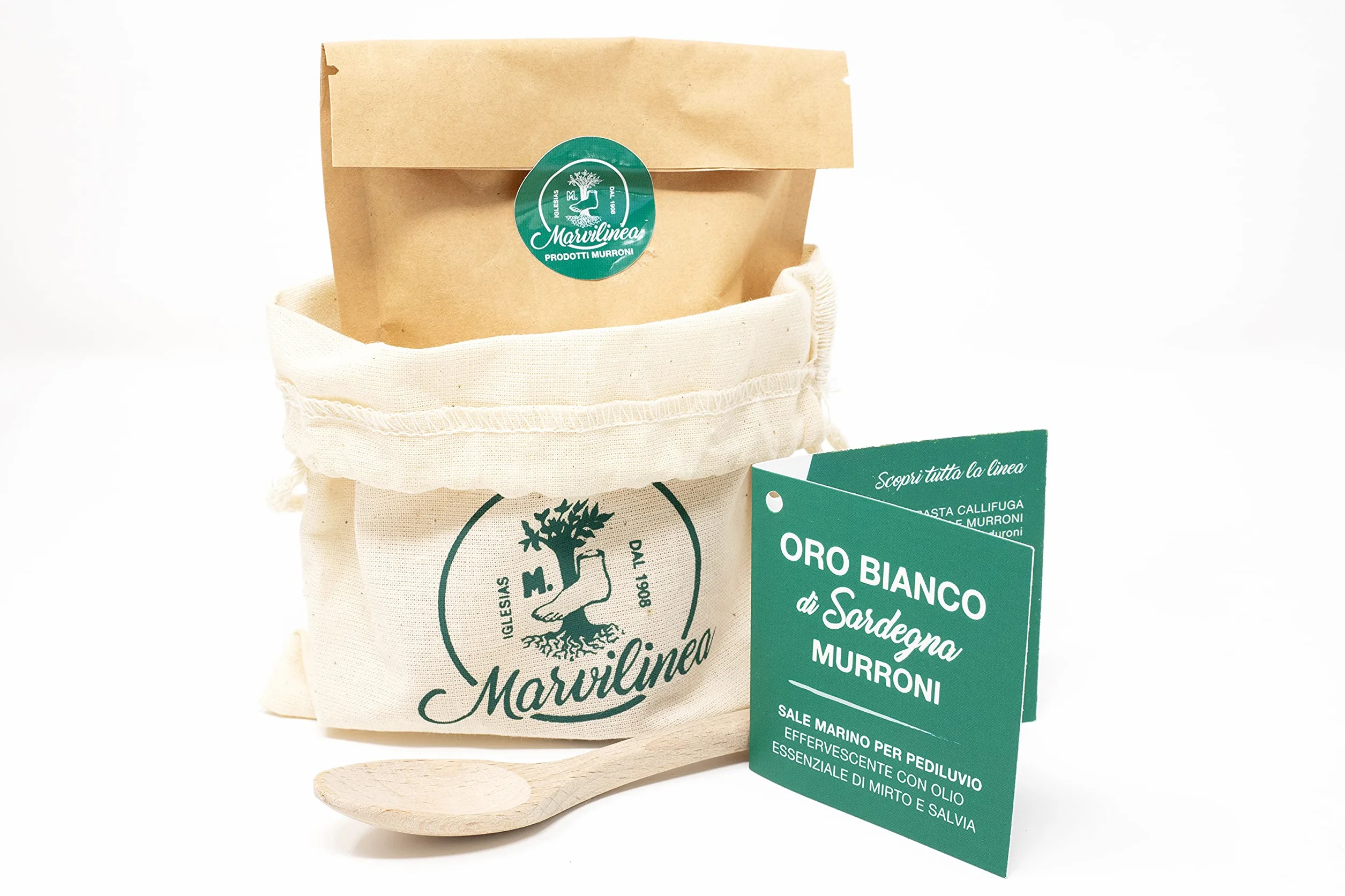 Sale pediluvio effervescente, linea ORO BIANCO di Sardegna Murroni