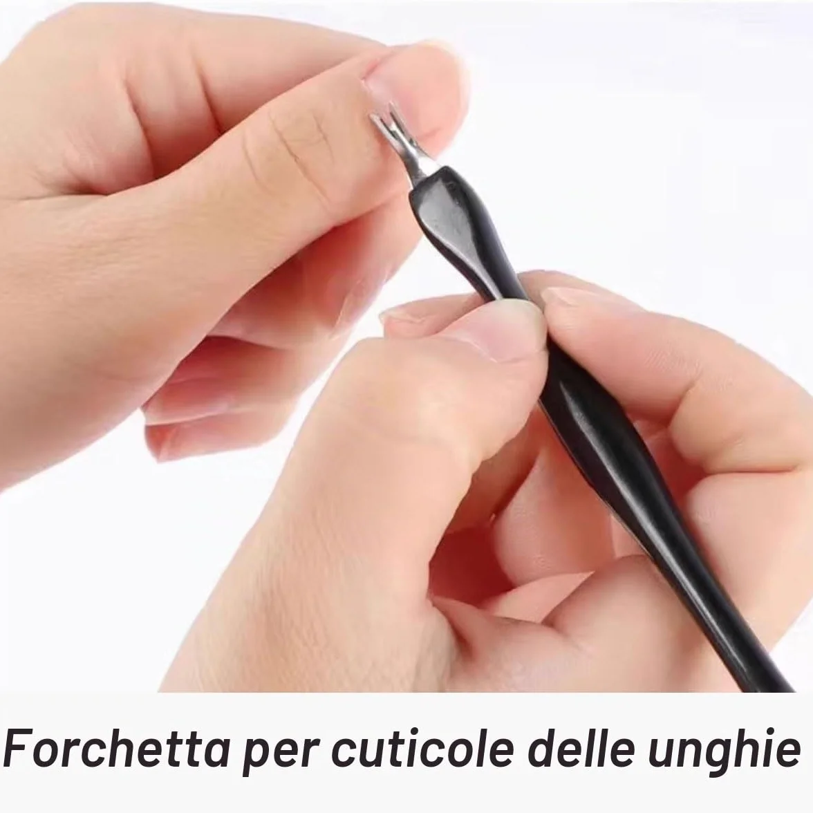 Forchetta per Cuticole 6 Pcs Cuticle Trimmer Pusher Rimozione Manicure