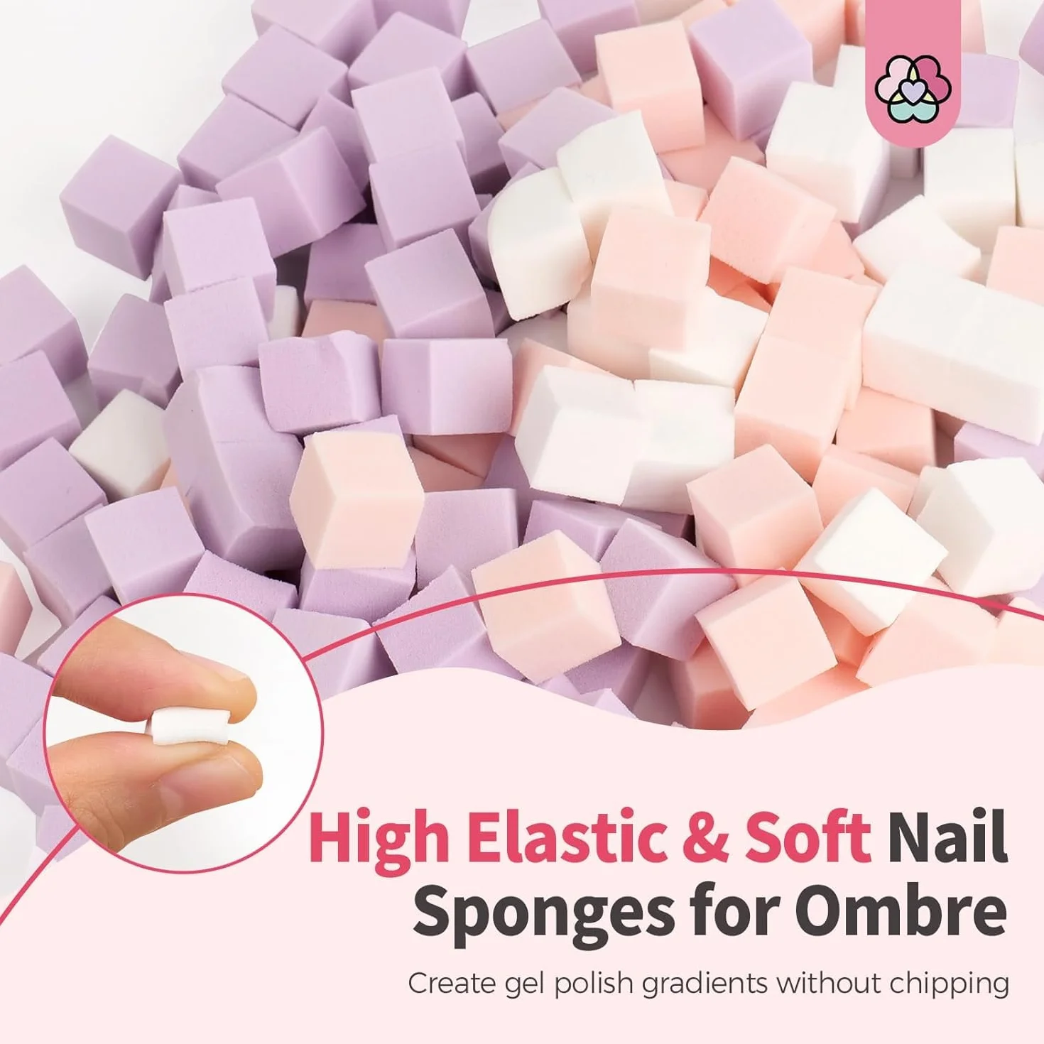 125 Pezzi di Spugna Unghie con Pinza Metallica, Pennelli Unghie, Unghie Ombre Design, Strumenti per la Nail Art Pennello di Spugna, Usato per Creare una Varietà di Modelli di Nail Art Sfumati