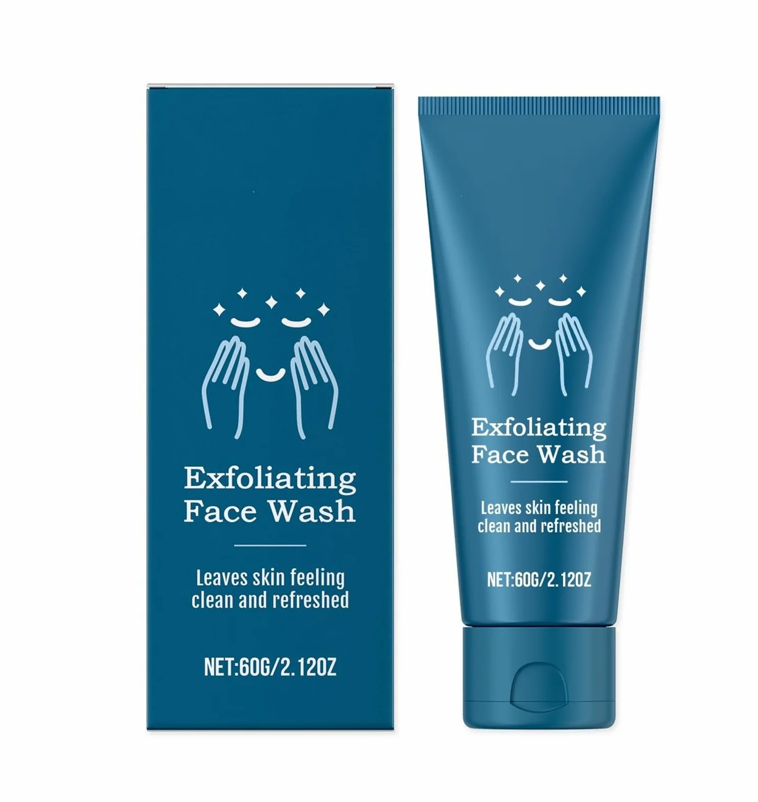 Detergente esfoliante for uomo da 60 g, deterge delicatamente la pelle, idrata e lascia una sensazione di freschezza(2pcs)