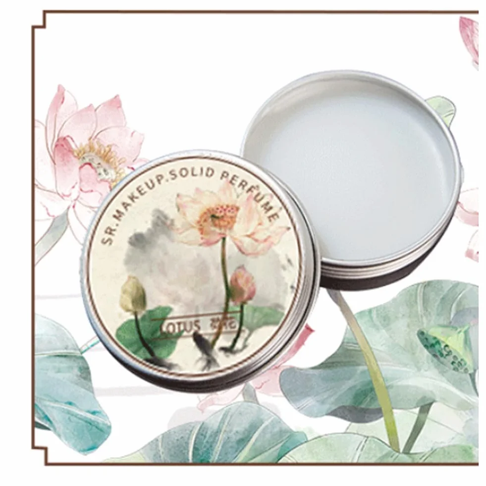 5 pezzi di profumo da , balsamo portatile, profumi a lunga durata, eleganti profumi solidi per le donne (Lotus)