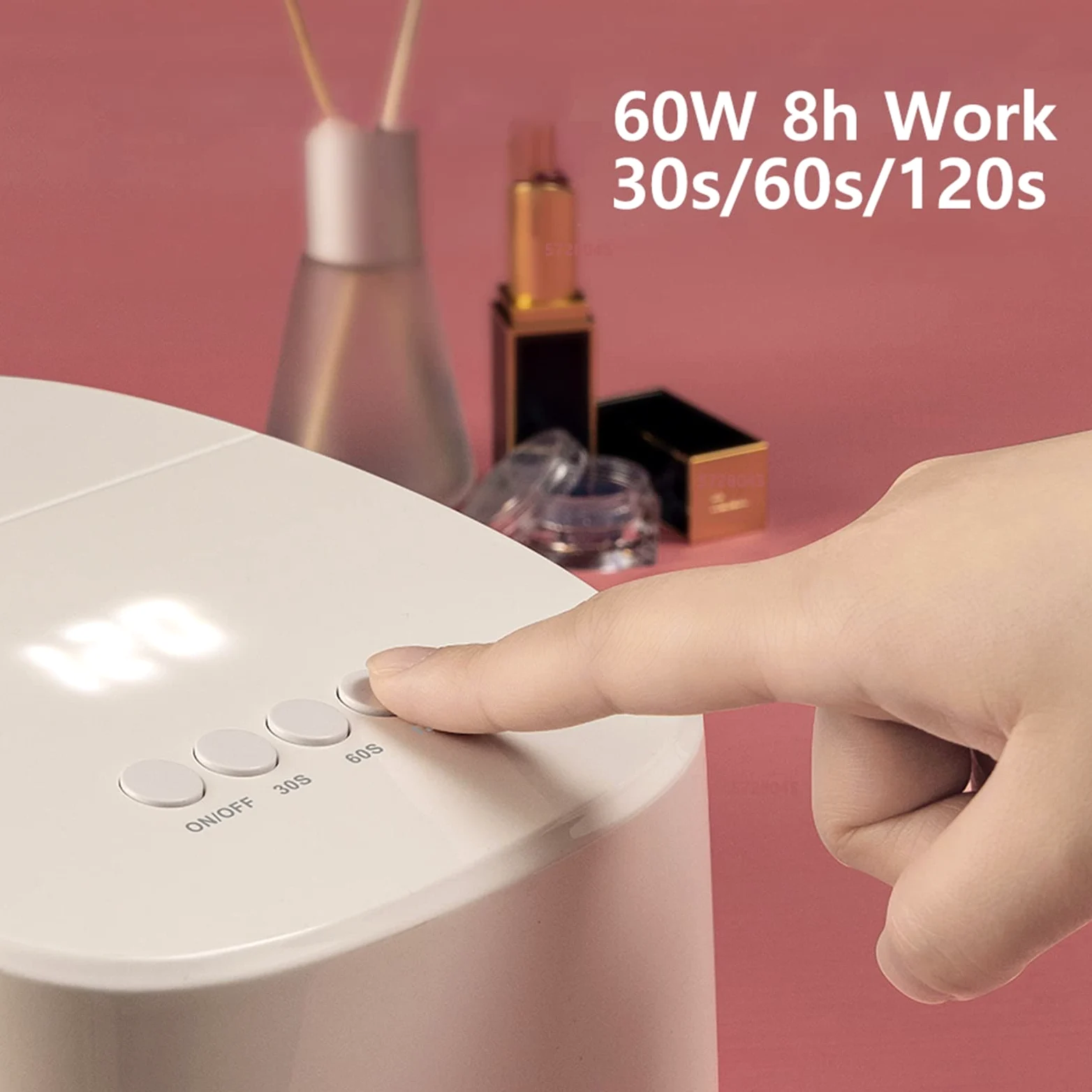 ZYC Lampada per Unghie a LED Senza Fili UV 60W Ricaricabile 8000mAH Lampada Gel Senza Fili Lampada per Unghie Smalto per Unghie Lampada arricciacapelli per Tutti Gli smalti per Unghie in Gel