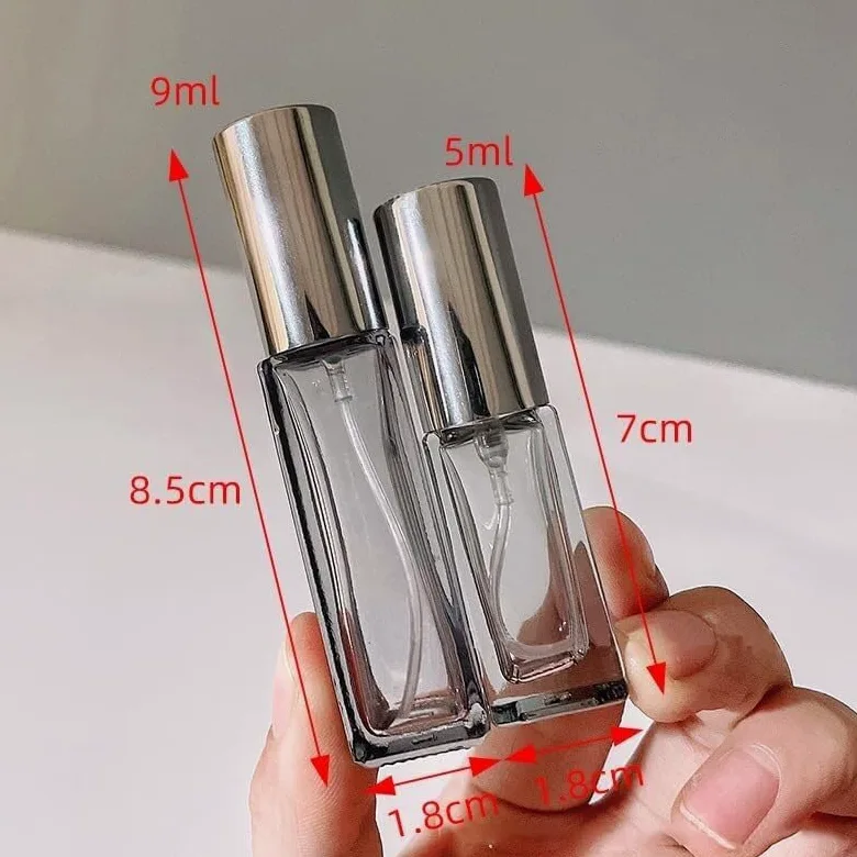Mini Bottiglie di Profumo da Viaggio, Atomizzatore di Profumo 2 Pezzi Flacone Spray di Profumo 5ml 9ml Atomizzatore di Vetro Vuoto Portatile Fiala di Campione Bottiglia Ricaricabile da Viaggio Ricaric