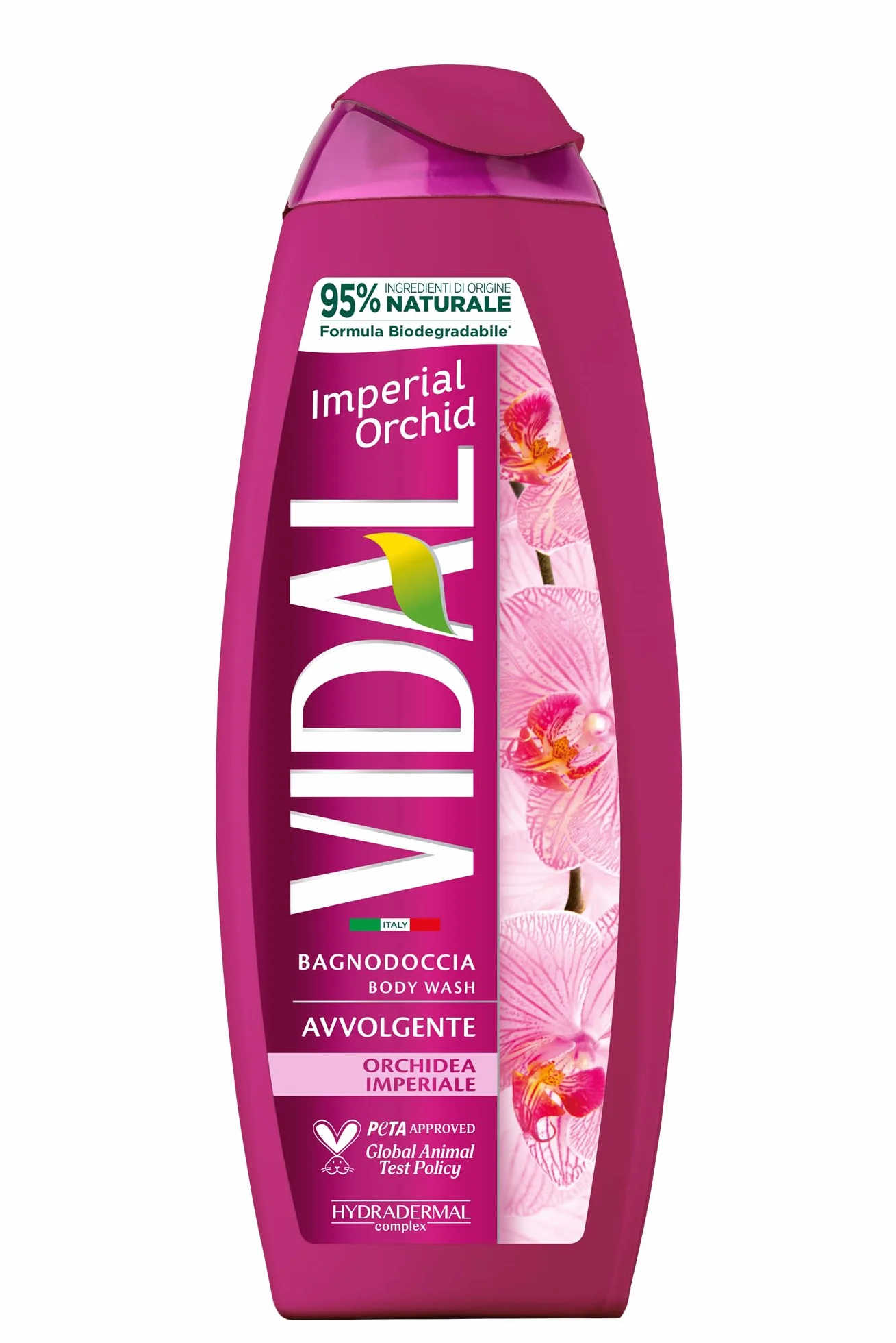 Vidal Bagnoschiuma Orchidea Imperiale 500ml Formula Avvolgente Dermatologicamente Testato