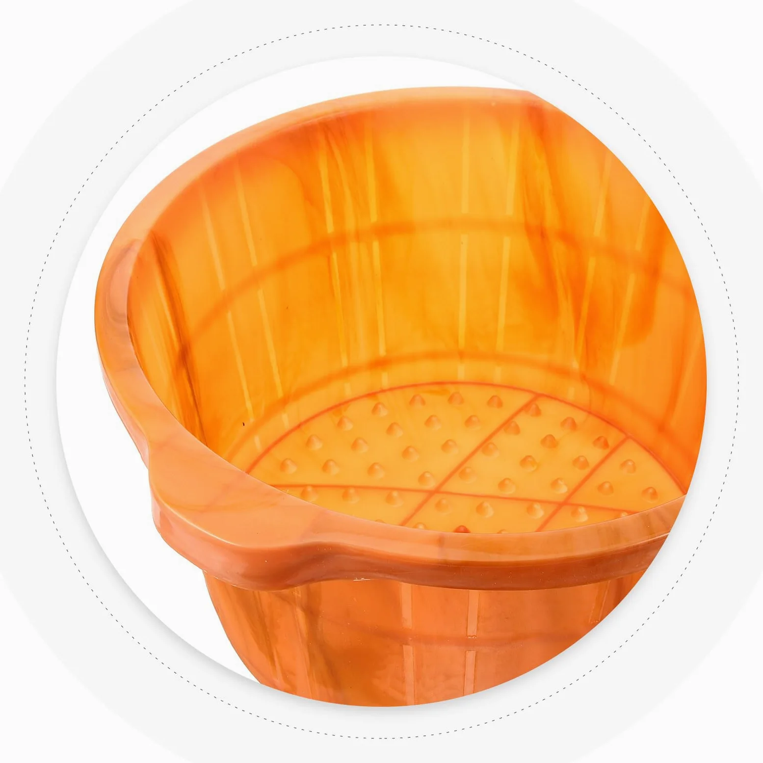 Mipcase Contenitore per Idromassaggio Piedi in Plastica, Bacinella Bagno Pediluvio Grande, Aspetto Legno, Addensata e Profonda per Donne