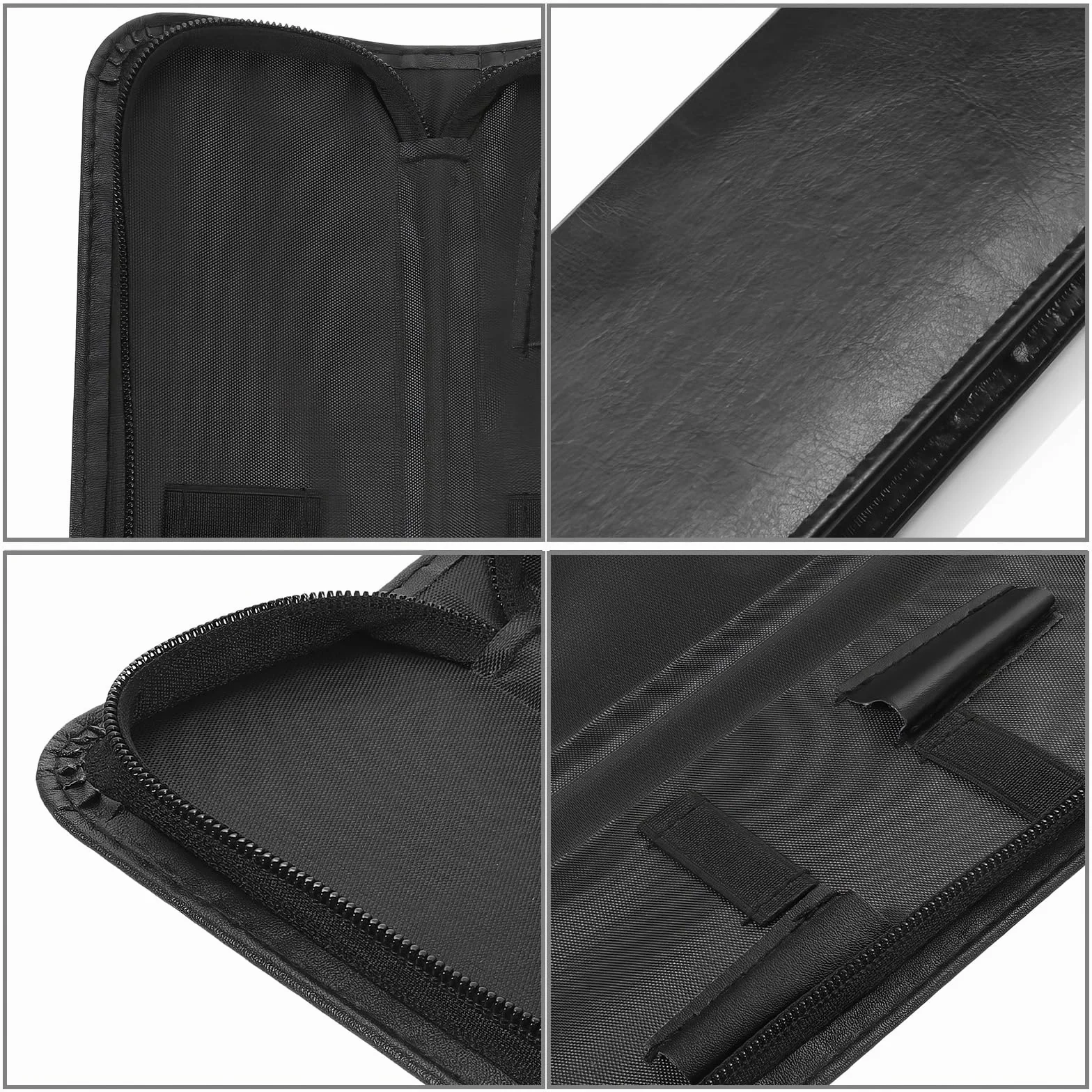 Borsa per Forbici da Barbiere, Borsa da Parrucchiere Borsa Professionale in Pelle con Cerniera Forbici da Parrucchiere Fondina per Attrezzi Borsa per Attrezzi da Barbiere Nera