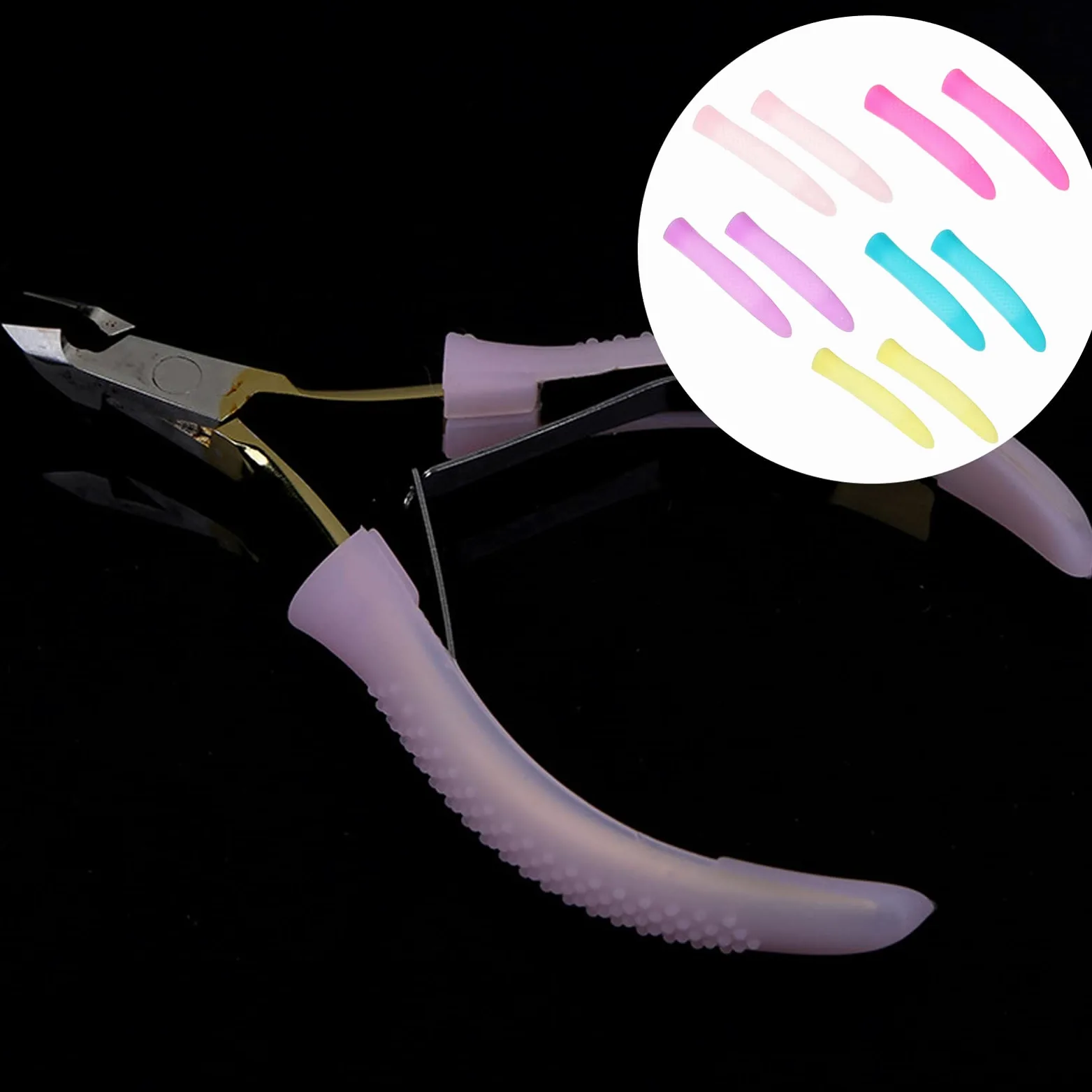 15paia Coprimanico Silicone Antiscivolo Per Forbici Cuticole Di Manicotti Protettivi Per Trimmer Facile Da Installare e Sicuro Per Uso Manicure
