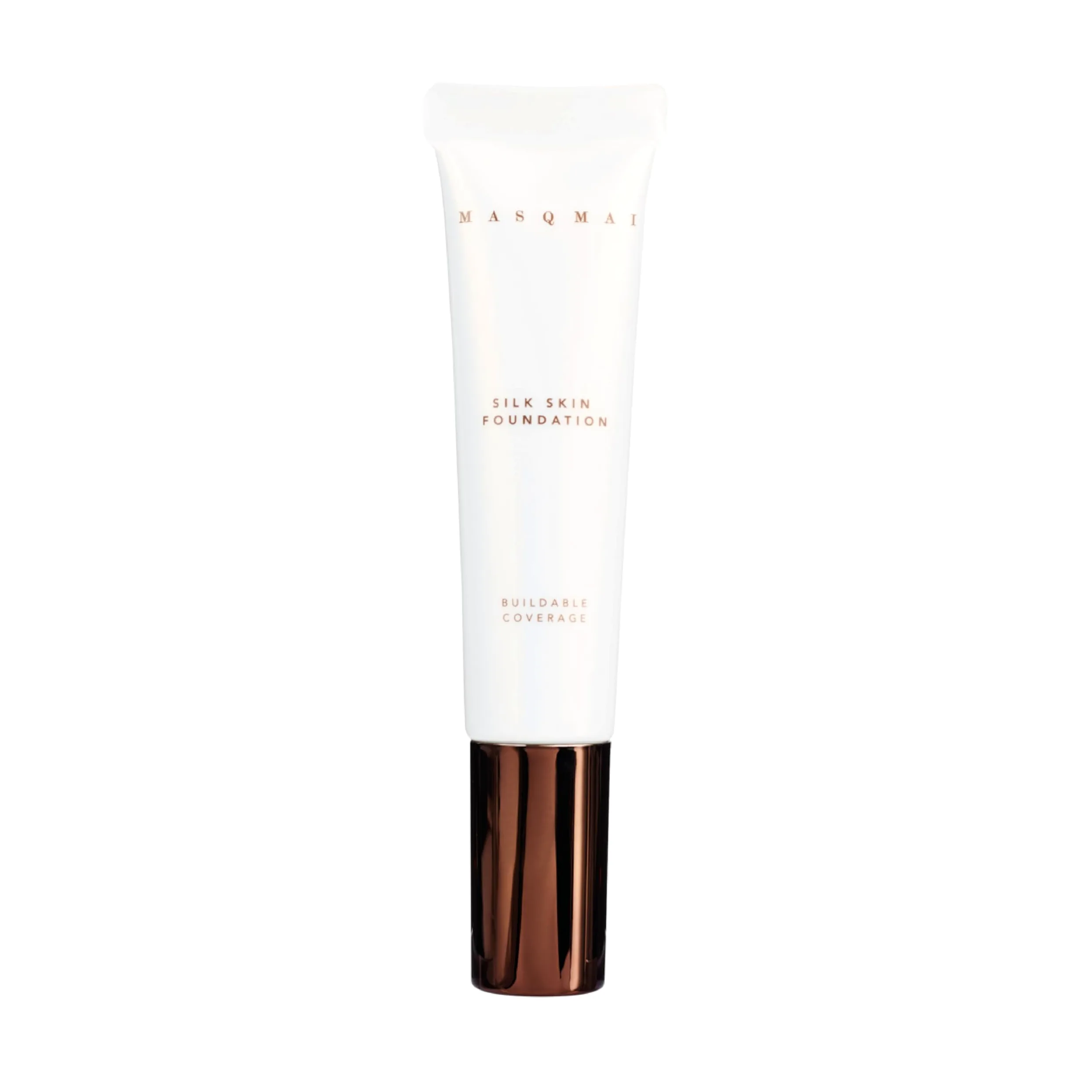 MASQMAI Silk Skin Foundation, Fondotinta, a Lunga Durata, Tono: Warm Beige, 30 ml