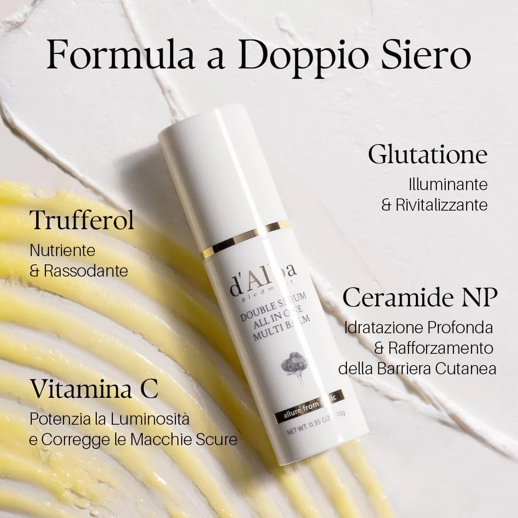 d'Alba Stick Balsamo Multiuso All-in-One Tartufo Bianco Italiano, Cura della Pelle Vegana, Trattamento 3 in 1 per il Rimedio delle rughe, per il Trattamento degli Occhi, Cura della Pelle Coreana