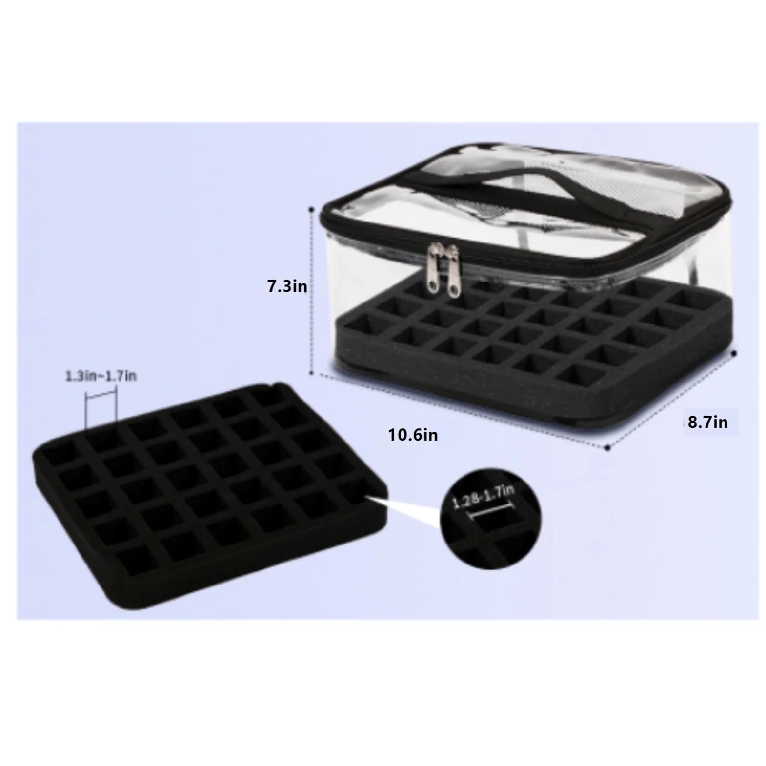 Organizzatore Smalti Scatola Porta Smalto for Unghie, Borsa da Viaggio for Manicure E Accessori Porta Smalti per Unghie(Black)
