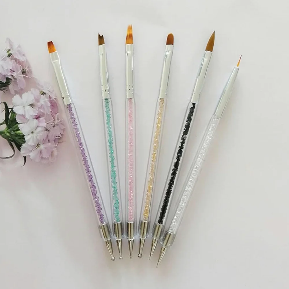 Penna per unghie a doppia estremità con trapano per strumenti per unghie pennello penna filo penna sweep penna terapia luce pennello per unghie