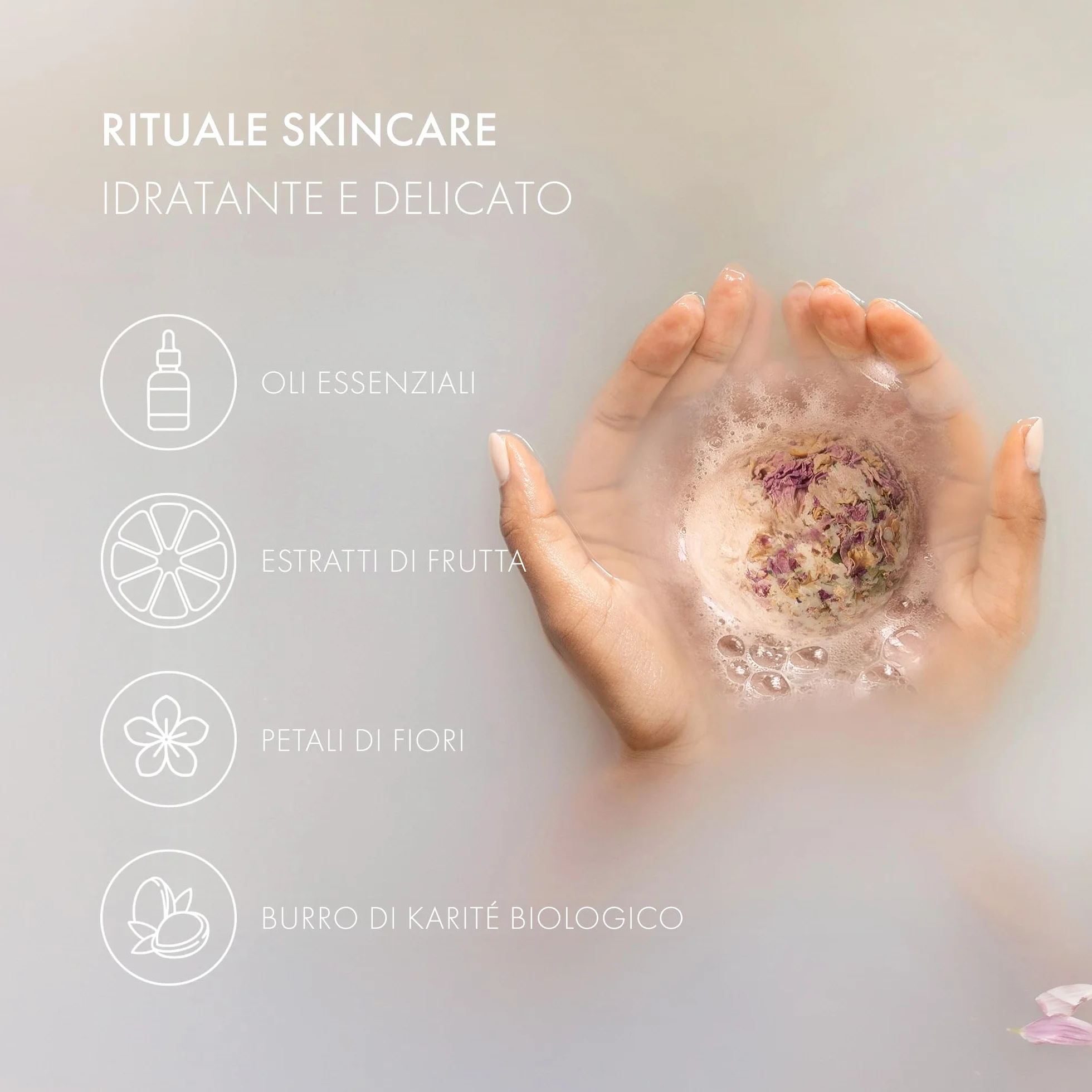 Satin Naturel Cofanetto 4 Bombe da Bagno BIO Lussuose Vegan – Regalo Benessere per Donna – Sfere da Bagno Premium – Idea Regalo Compleanno per Lei – Cosmetica Naturale