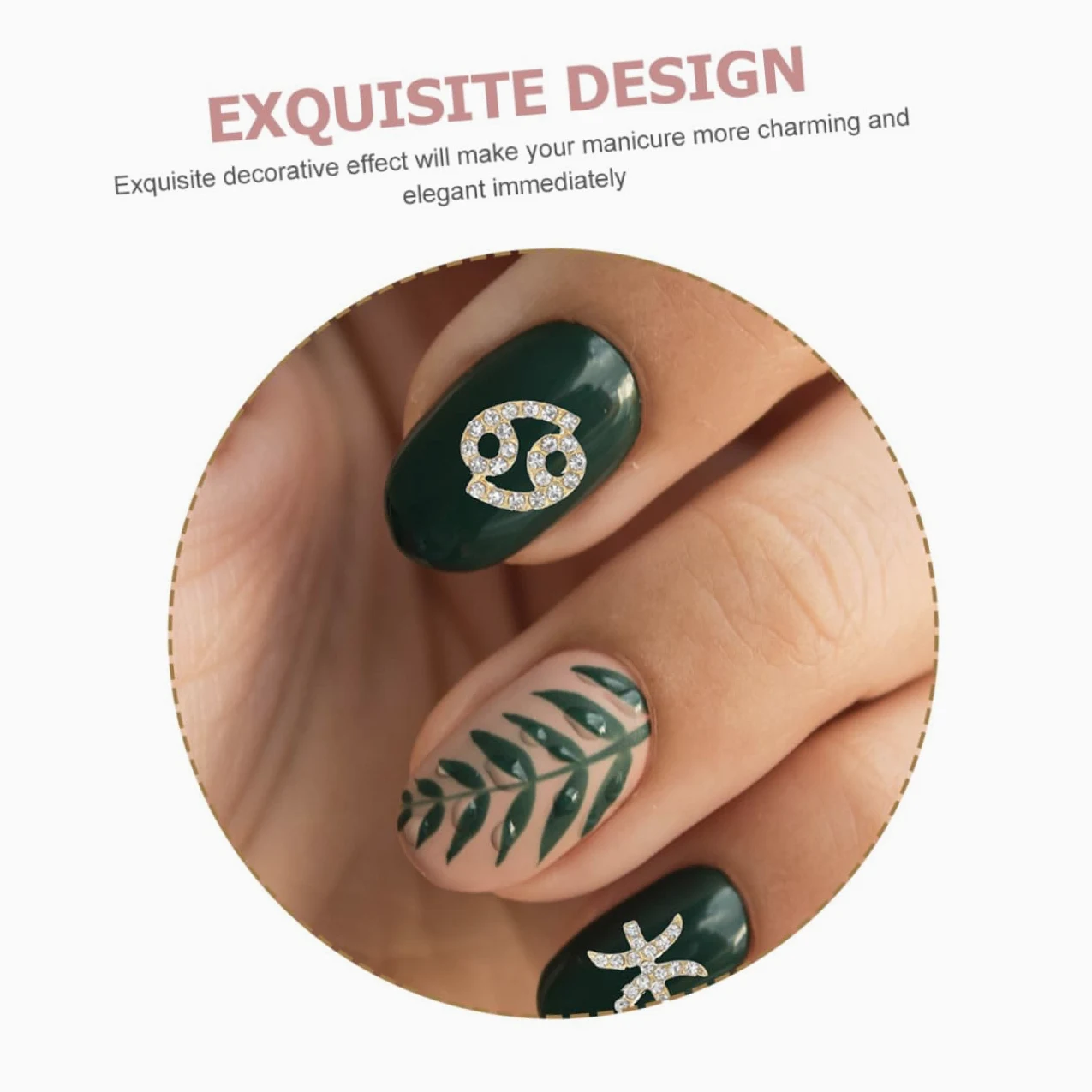 PACKOVE 5 Set Charm Per Unghie Design Unico Decorazioni Per Nail Art Shiny E Delicate Per Manicure E Te Pezzi * 5