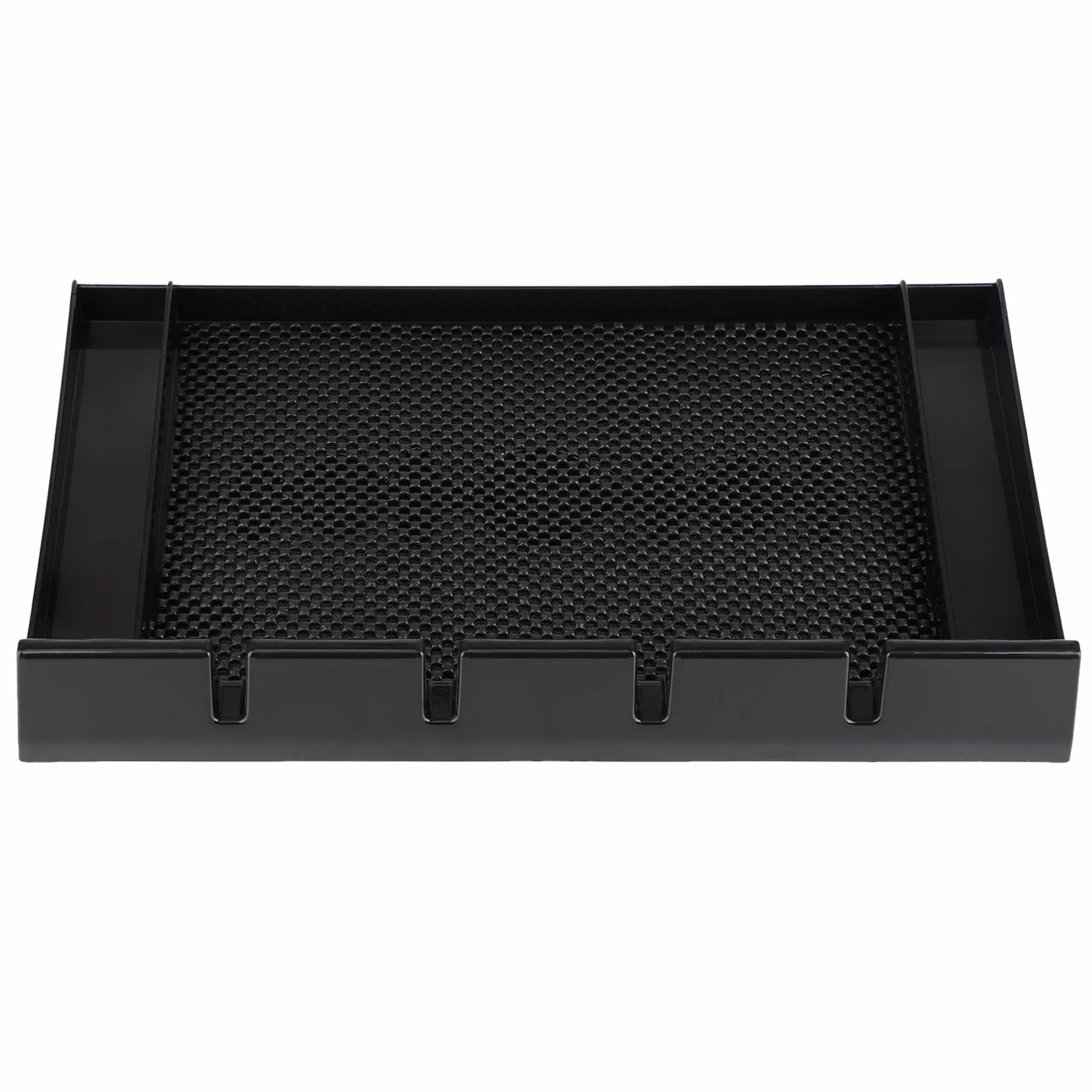 Vassoio Clipper Organizer, Segbeauty Salon Anti-slip Barer Clipper Tray con 4 tacche Professional Hair Trimmer Holder Parrucchiere Barber Tools Box Black