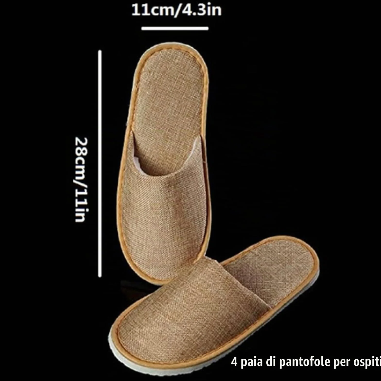 Comioke Pantofole Hotel, Pantofole Chiuse Hotel, 4 Paia Pantofole Usa E Getta Ospiti Antiscivolo, Pantofole d'albergo, Ciabatte Monouso Ospiti, Pantofole SPA, Ciabatte Sposa Bianco(Taglia Eu 37-43,)