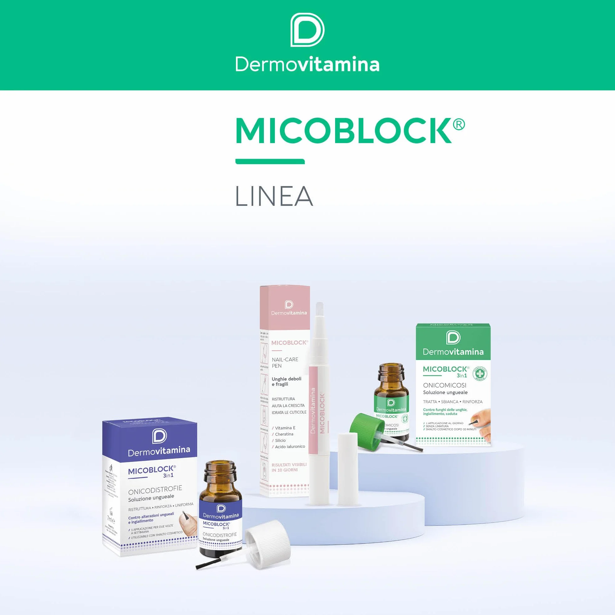 Dermovitamina Micoblock 3in1Onicomicosi Smalto Curativo Infezioni Fungine 7ml