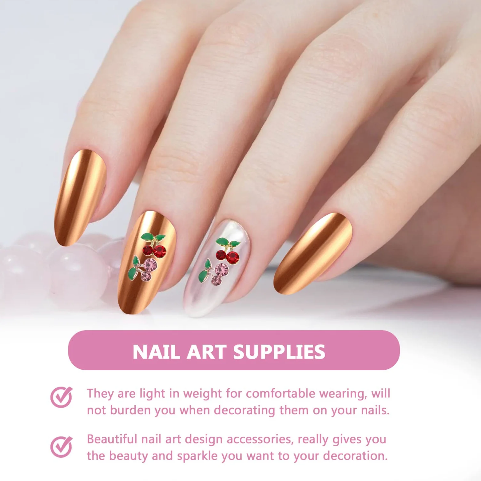 Housoutil 300pezzi Charms Per Unghie Decorazioni Per Nail Art Accessori Per Unghie Per e