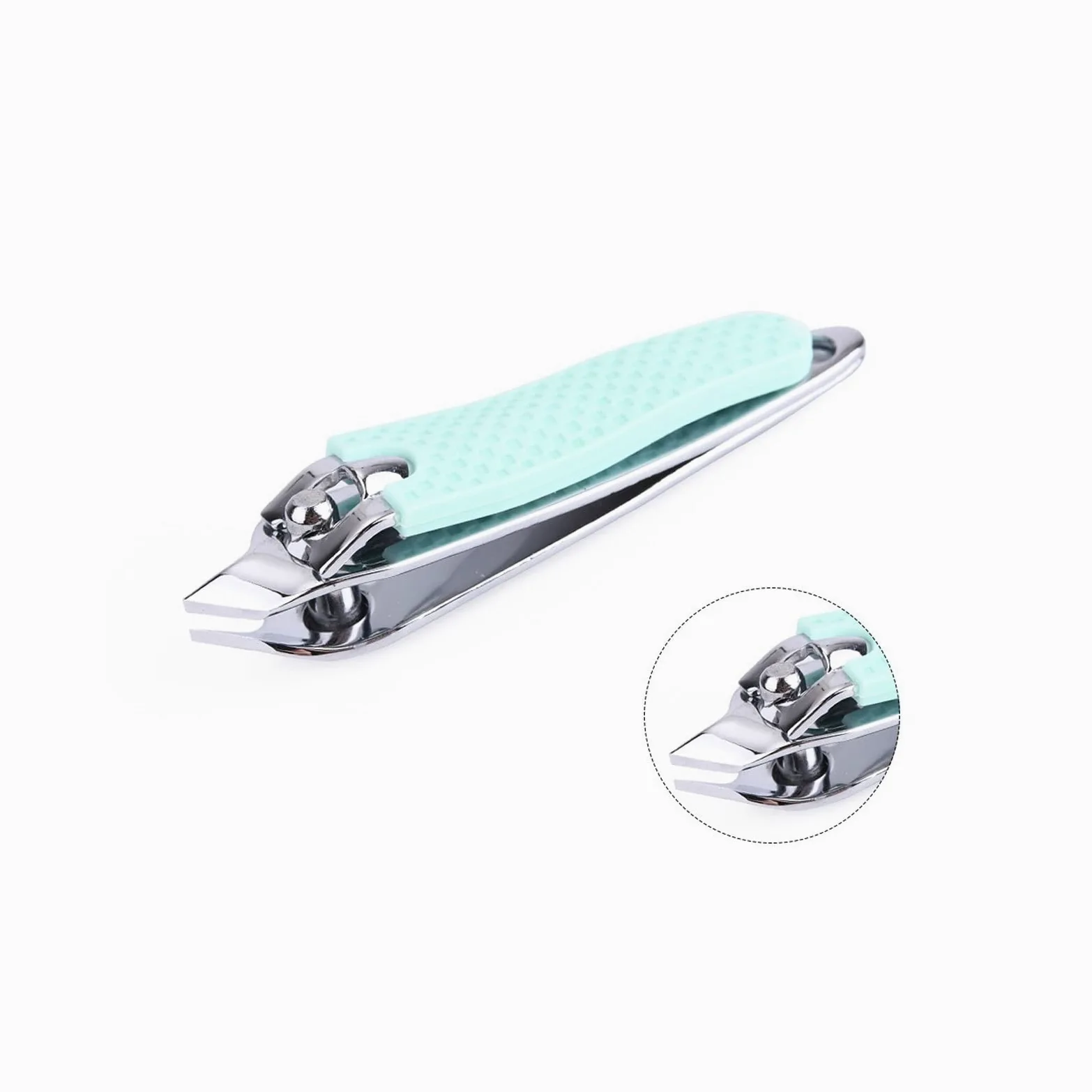 Tagliaunghie 3 pezzi manico in gel di silice set tagliaunghie tagliaunghie tagliaunghie pedicure strumenti manicure kit professionale (blu)
