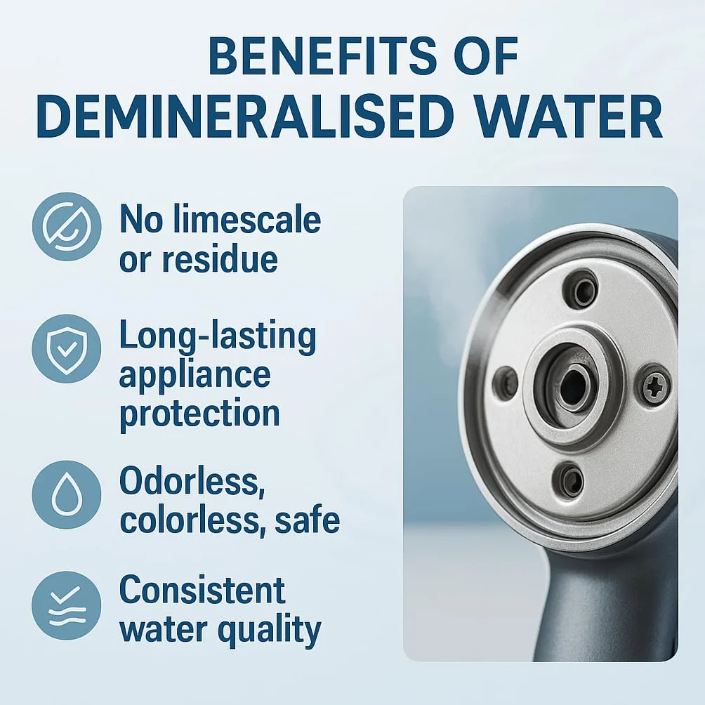 GiDeli Acqua demineralizzata 3x10 l distillata per ferro da stiro batterie refrigeratore umidificatore
