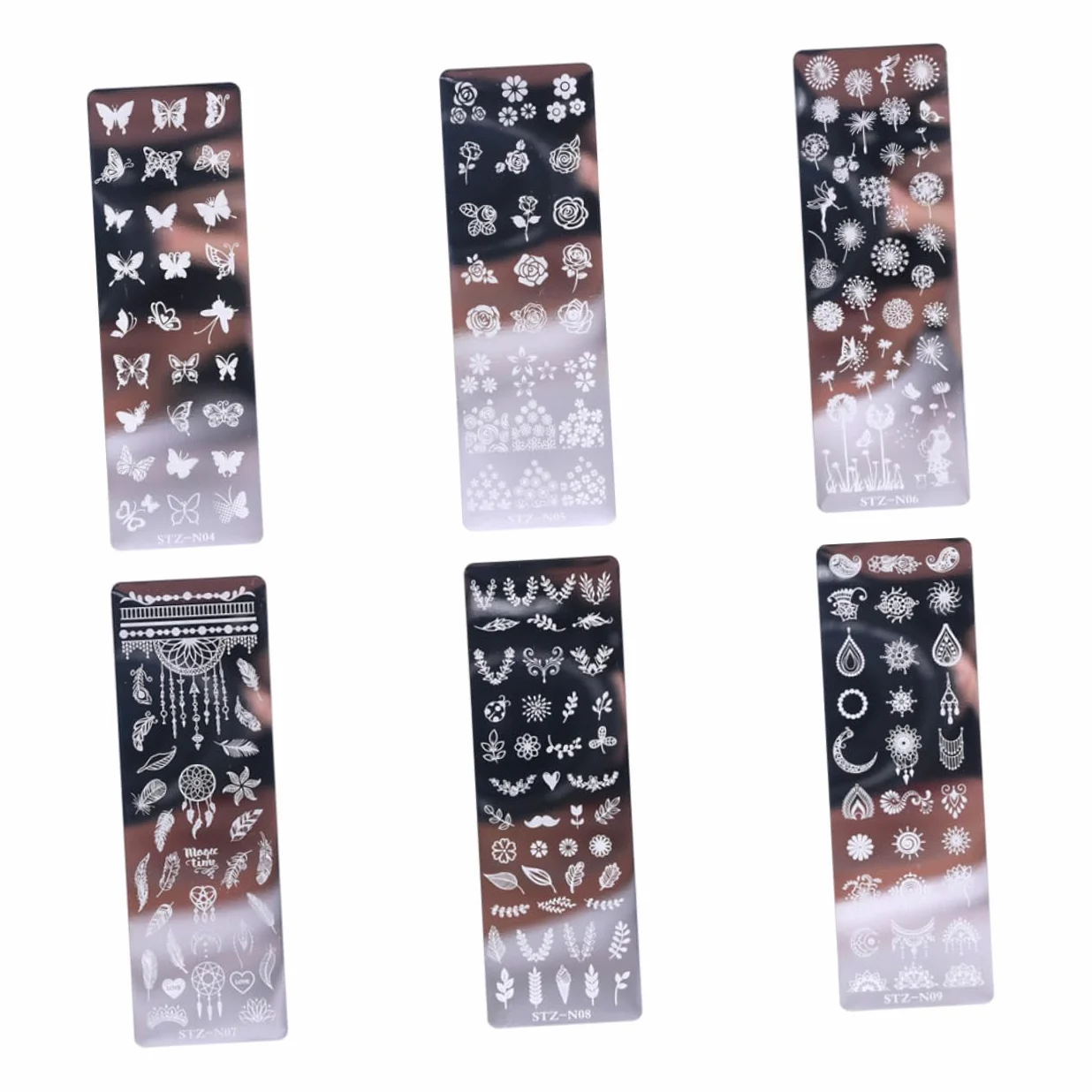 3 Set Piastre Per Stamping Unghie Con Design Floreali E Farfalle Template Per Nail Art Per Donne Facile Usare Inossidabile Per Decorazioni Eleganti E Festive 6 Pezzi*3