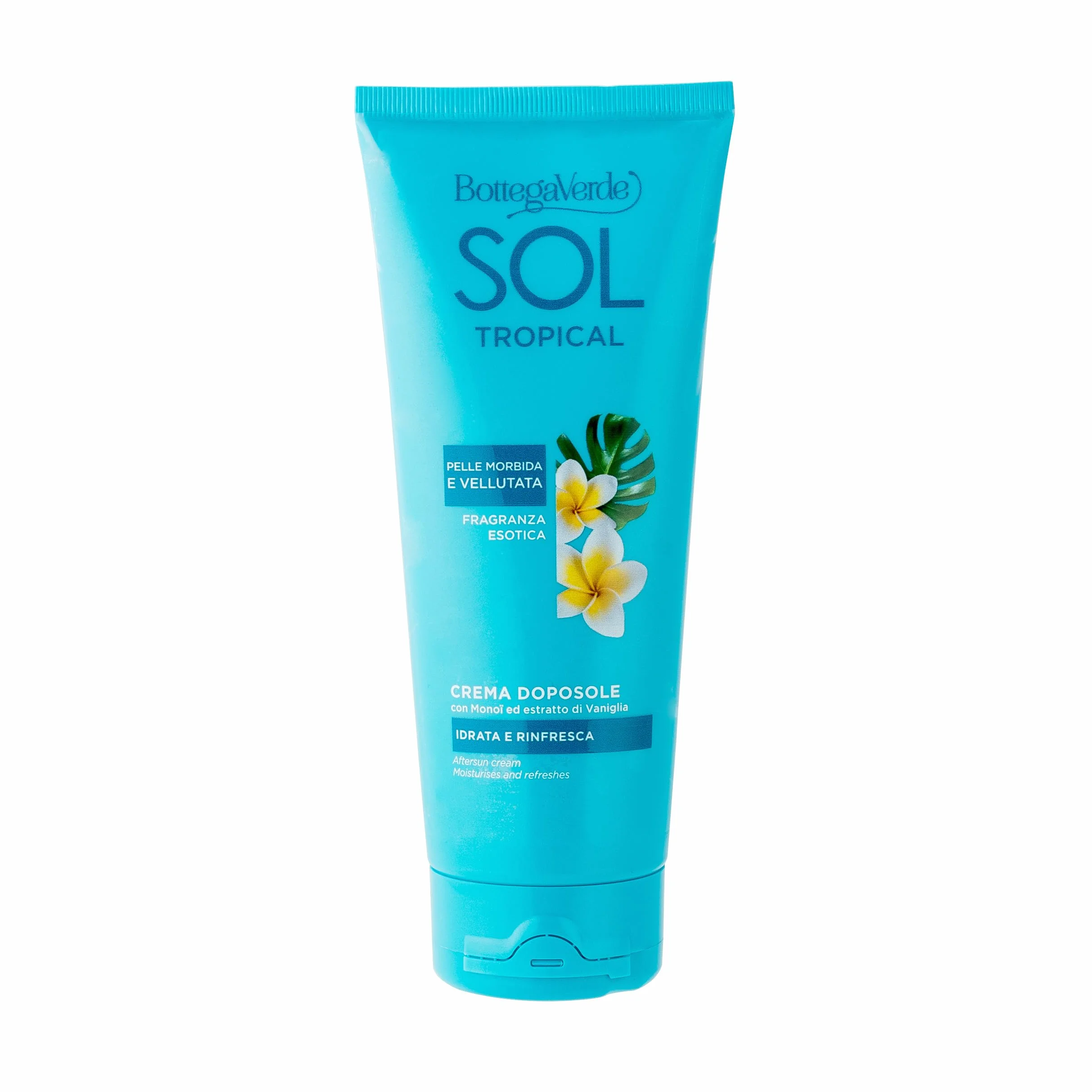Bottega Verde - SOL Tropical, Crema Doposole Corpo, 200 ml, Idrata, Rinfresca e Prolunga l’Abbronzatura, con Monoï ed Estratto di Vaniglia, Nutriente, Pelle Morbida e Profumata