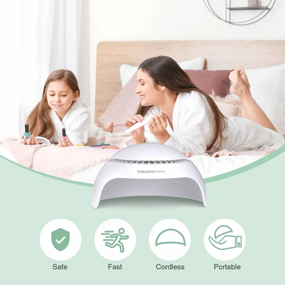TOUCHBeauty Asciugatore per unghie per bambini, lampada per unghie a LED per smalto normale con aria, strumento per manicure per smalto normale - perfetto per i bambini AG-2130EU