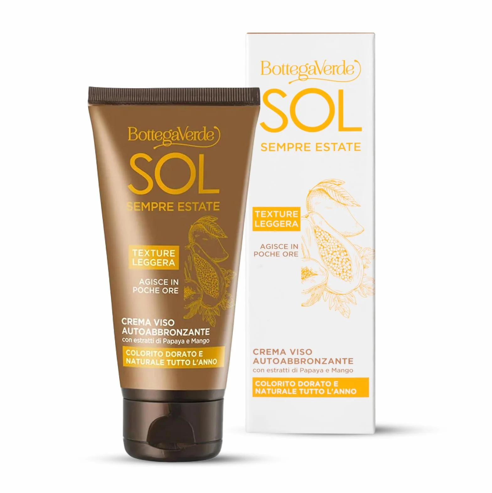 Bottega Verde Crema Autoabbronzante Viso Effetto Naturale 50 ml
