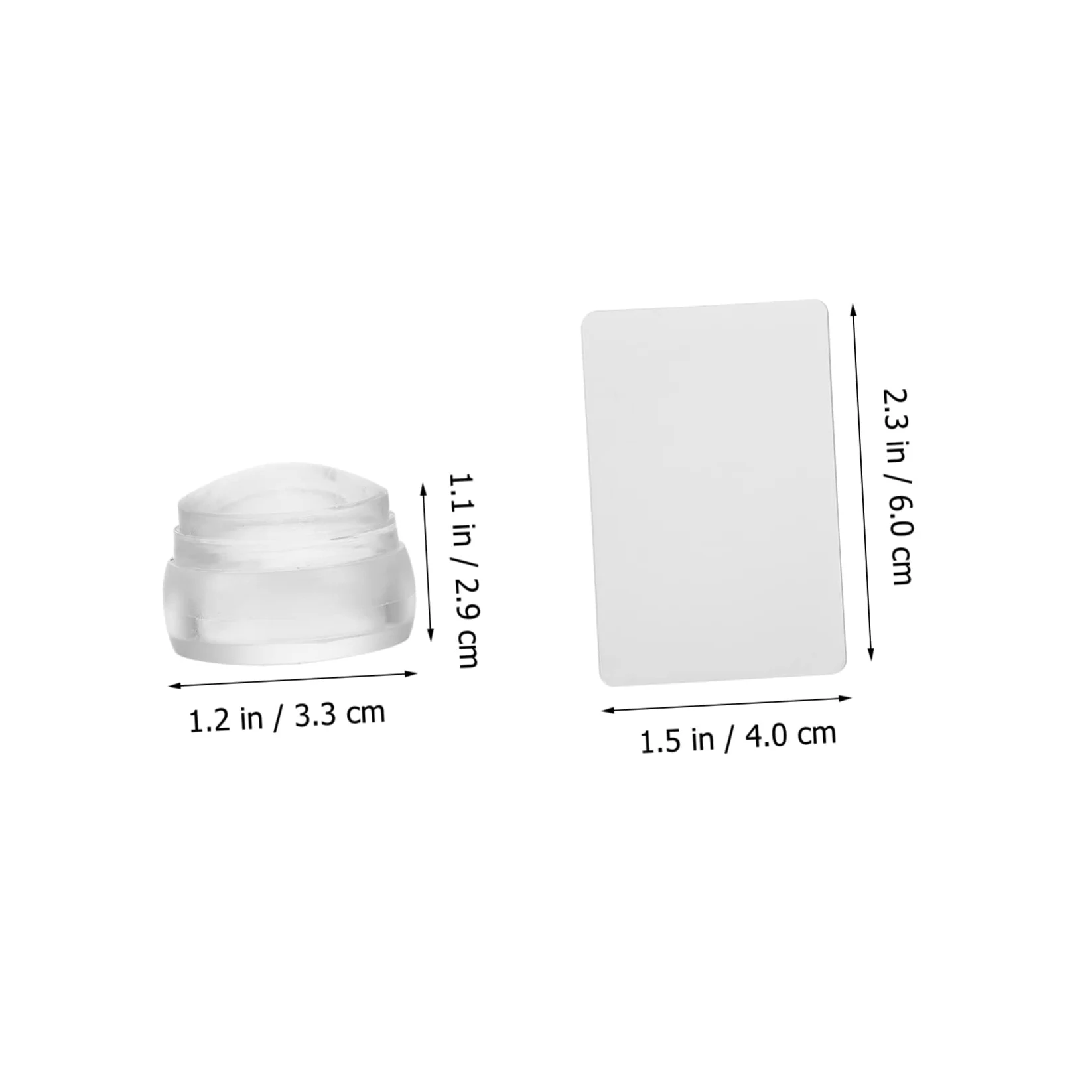 POPETPOP 12sets Stampini Per Unghie Silicone Trasparente Con Raschietti Strumenti Per Nail Art Per Manicure Casa e Professionale