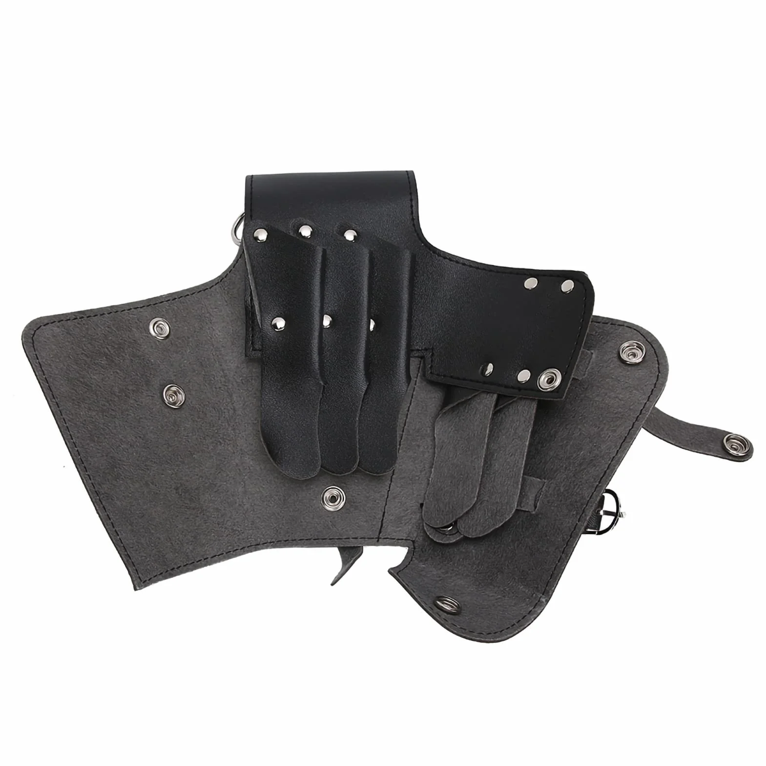 Fyearfly Borsa professionale per forbici per taglio capelli forbici barbiere porta pettine impermeabile grande capacità design alla moda per parrucchieri e barbieri Pelle PU 23 x 13,5 cm