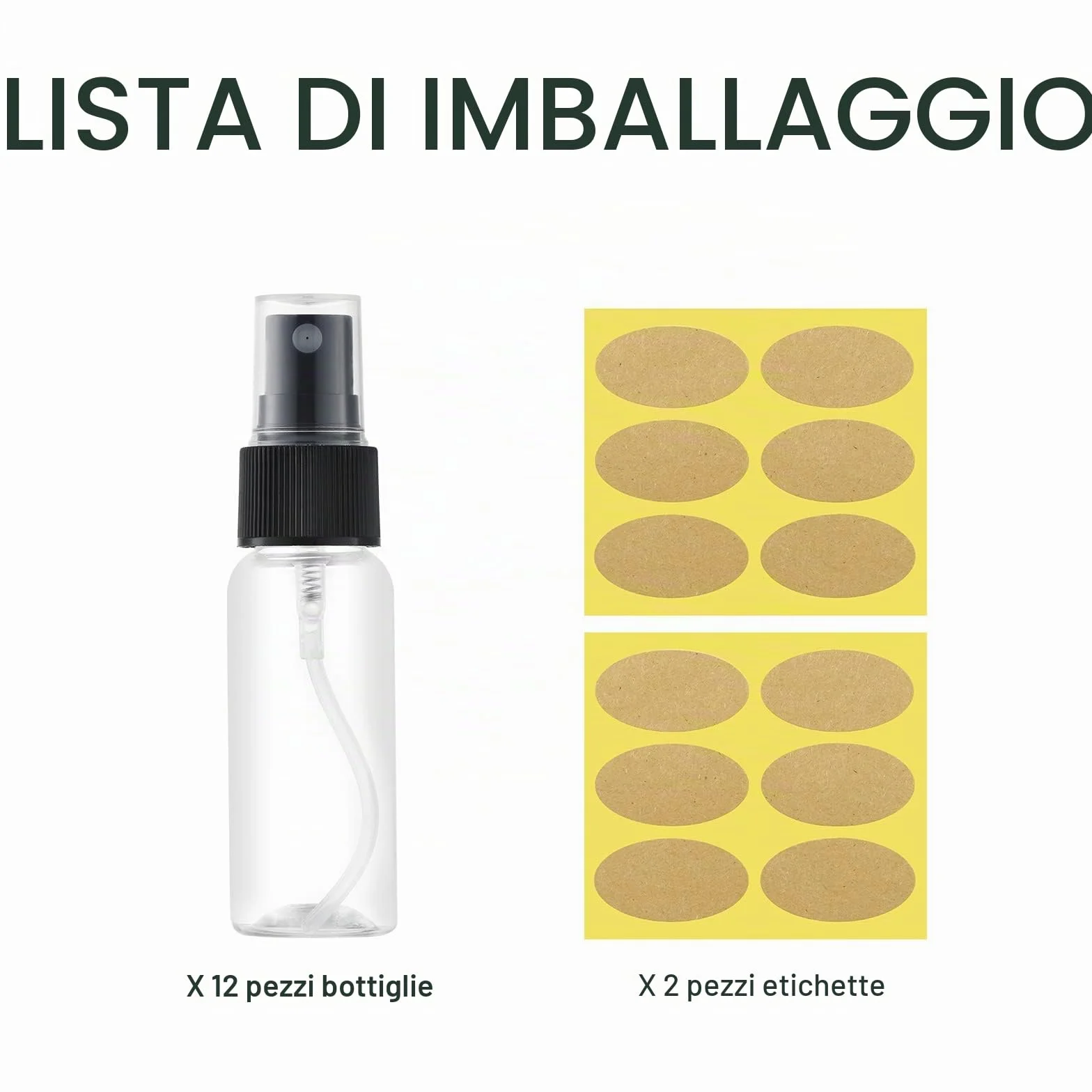 Toureal 30ML Flacone Spray Vuoto da Viaggio (12 Pezz) Plastica Bottiglia Atomizzatore, Boccette Contenitori per Liquidi (Trasparente)