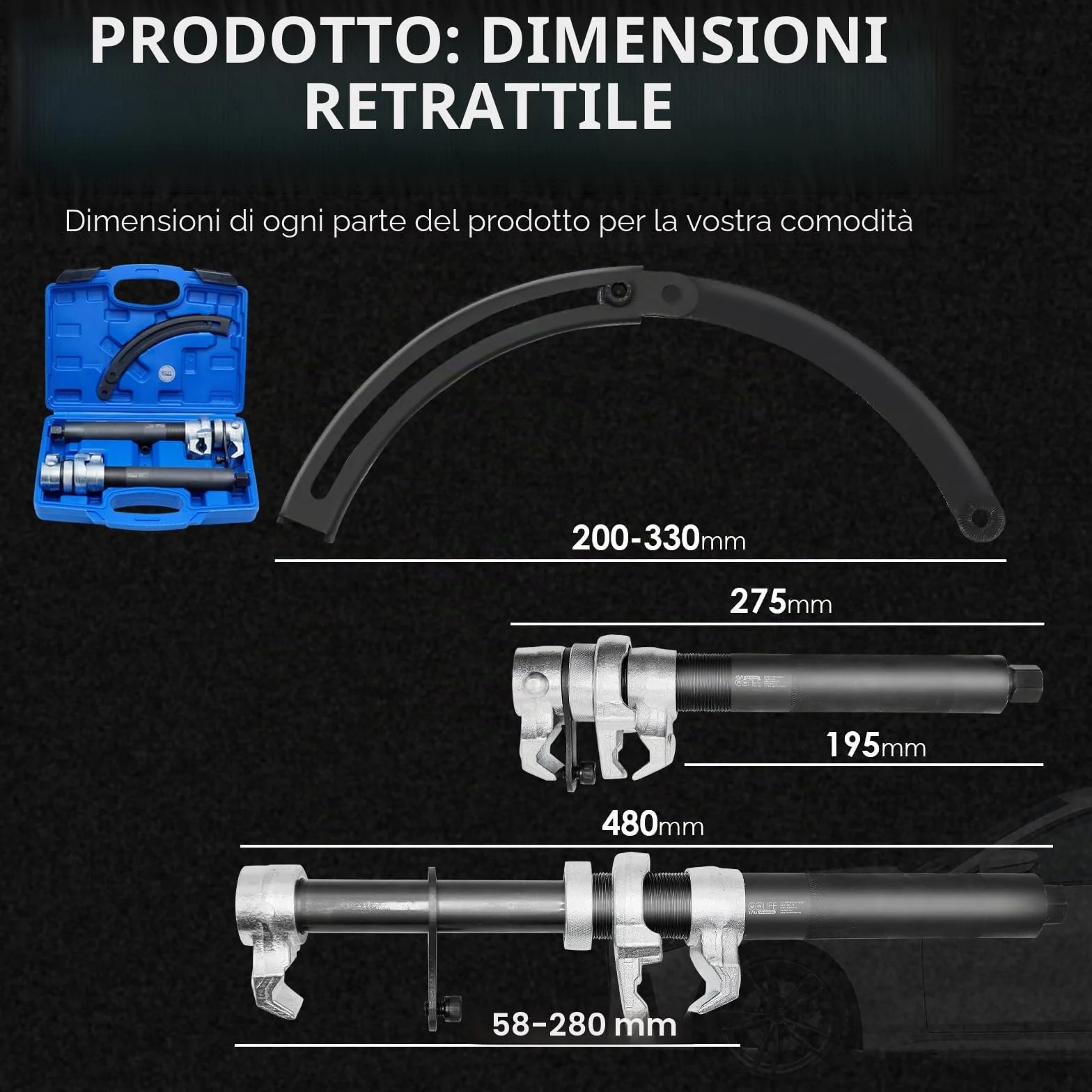 CCLIFE 2 Pezzi Compressore Molla Ammortizzatore per Auto Professionale 1,2T