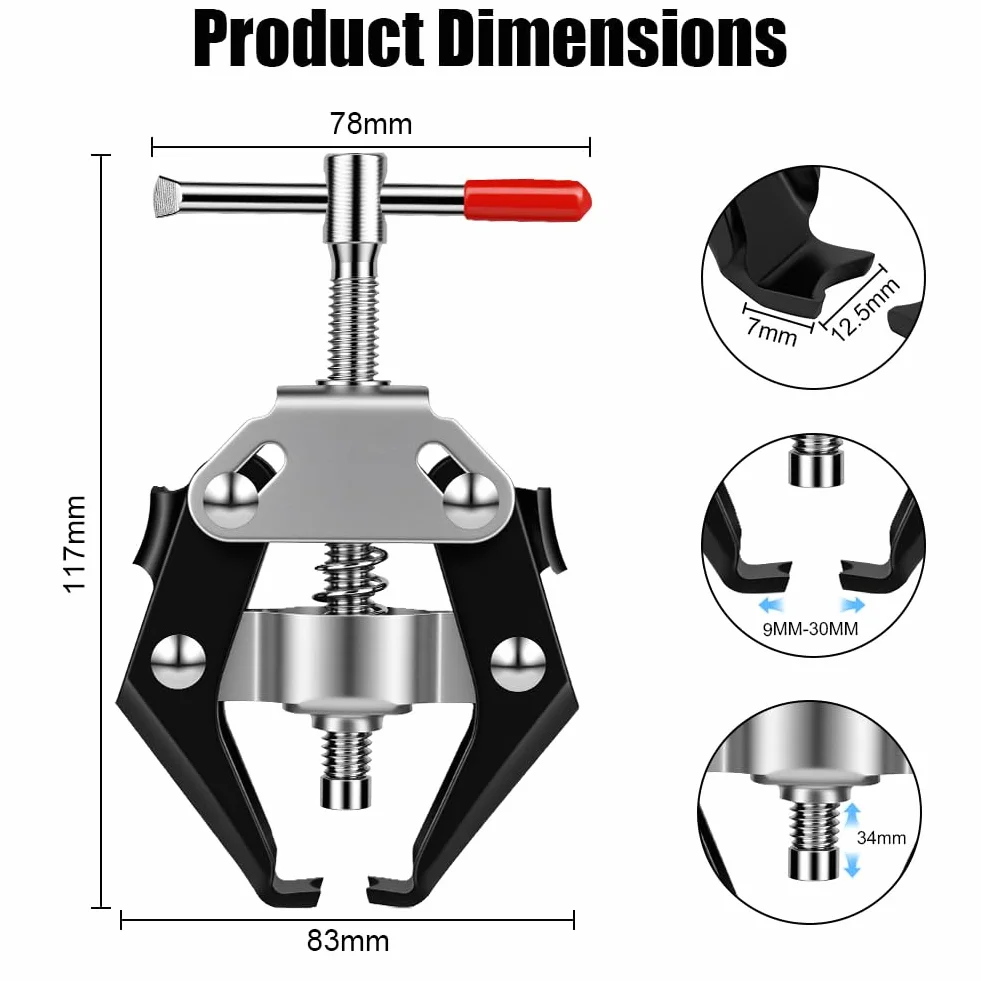 URAQT Estrattore Tergicristallo Auto, 9-30mm Regolabile Universale, Strumento Rimozione Braccio