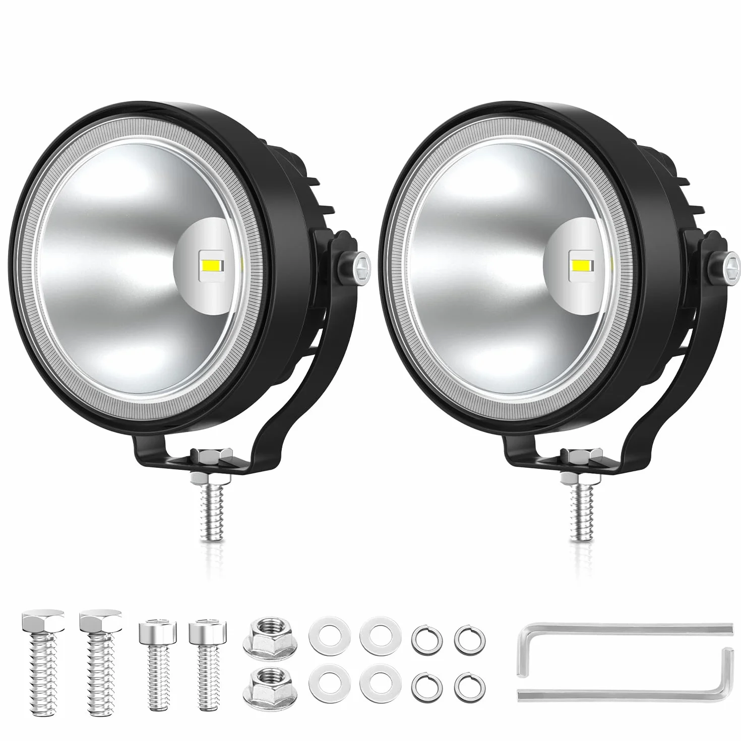 Faro di Profondità da Lavoro LED 30W 3000lm IP68 Impermeabile per Camion Trattore SUV