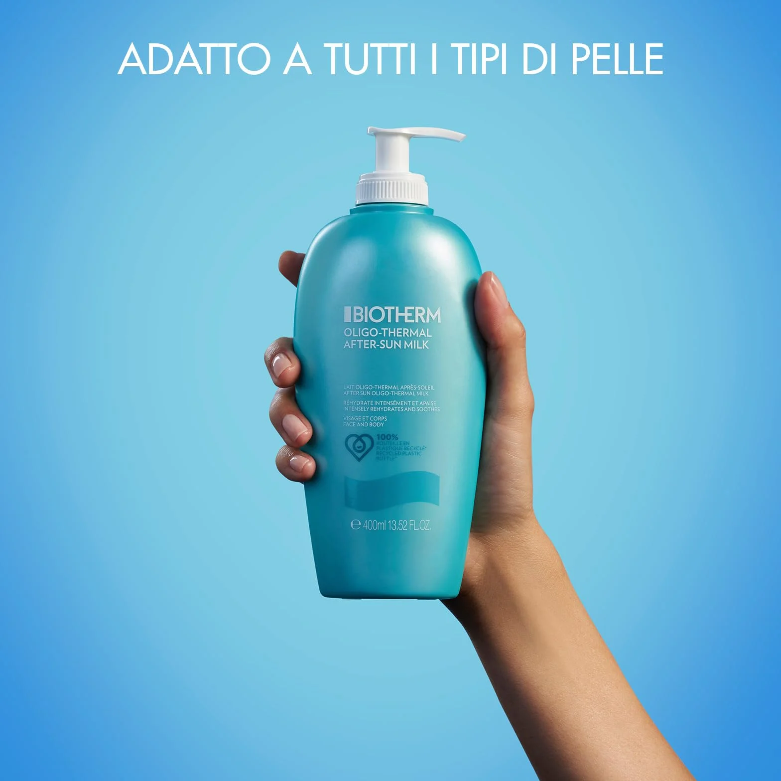 BIOTHERM Oligo-Thermal After-Sun Milk, Latte Corpo Doposole, Trattamento Idratante e Nutriente, Effetto Lenitivo, Per Tutti i Tipi di Pelle, 400 ml