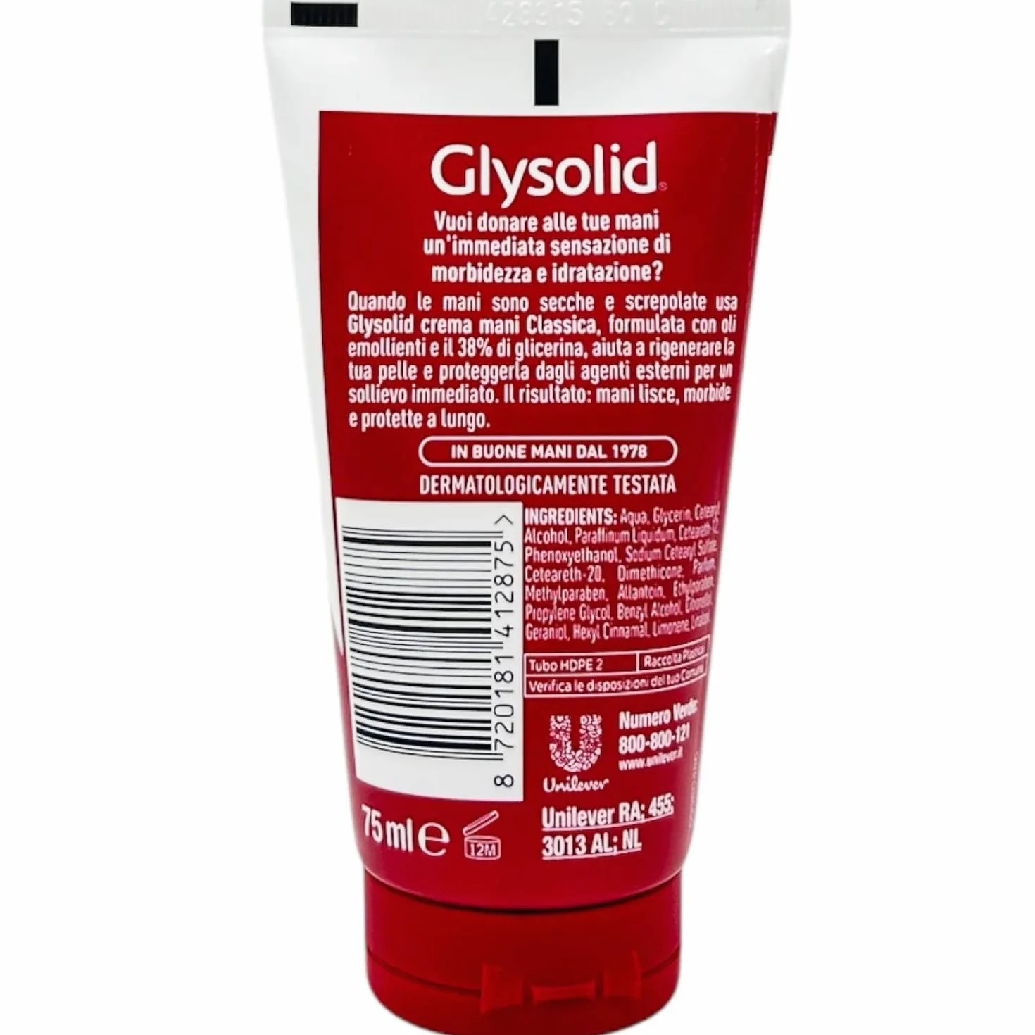 Glysolid Crema Mani Classica Rigenerante Per Pelli Screpolate 75 ml