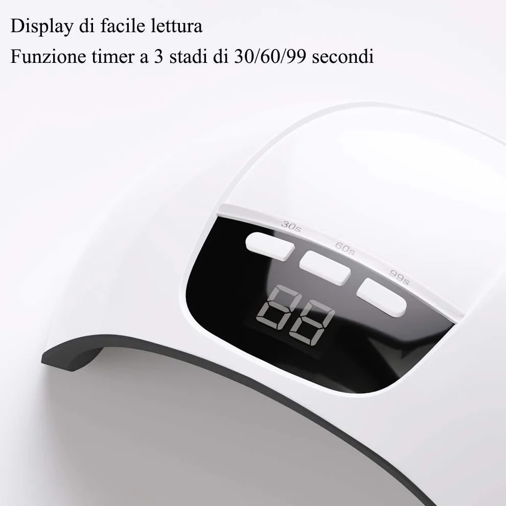 ANGNYA 54W Lampada Unghie LED UV Professionale per Manicure/Pedicure, Sensore di Avvio Automatico con La Possibilità di Impostare 3 Timer 30/60/99S