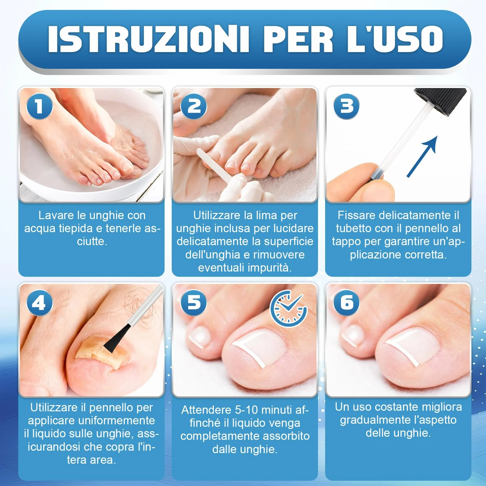 Micosi Unghie Piede, 30ml Liquido Antimicotico per Funghi Unghie Piedi con Pennello e Lima