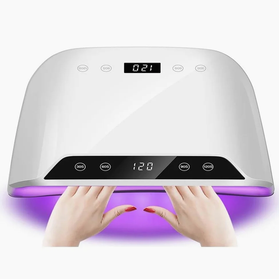 Lampada per Unghie a 72 LED con 4 impostazioni del Timer, Schermo HD, sensore Automatico, Macchina Professionale per Asciugatura Unghie