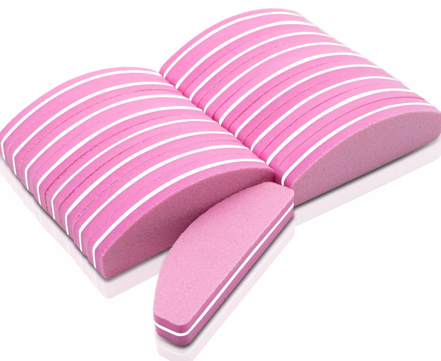 20 PCS Buffer per Unghie, Buffer Blocco per Unghie in Gel Acrilico Naturale, 100/180 Buffer Unghie Professionale per Levigatura per Smalto a Doppia Faccia (Rosa)