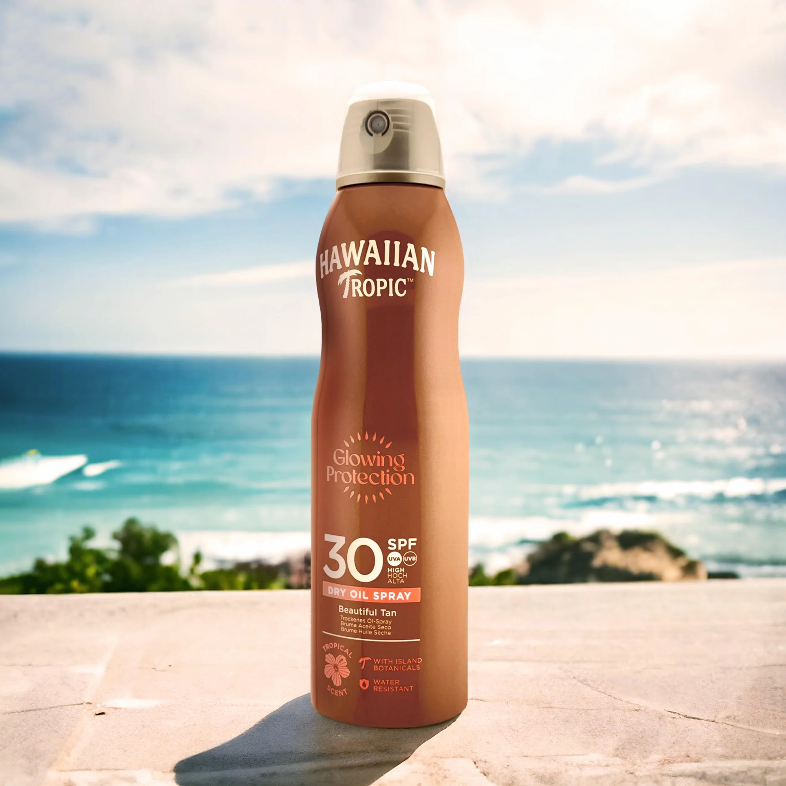 Hawaiian Tropic Olio Secco Spray Protettivo Illuminante SPF 30 UVA UVB 180 ml
