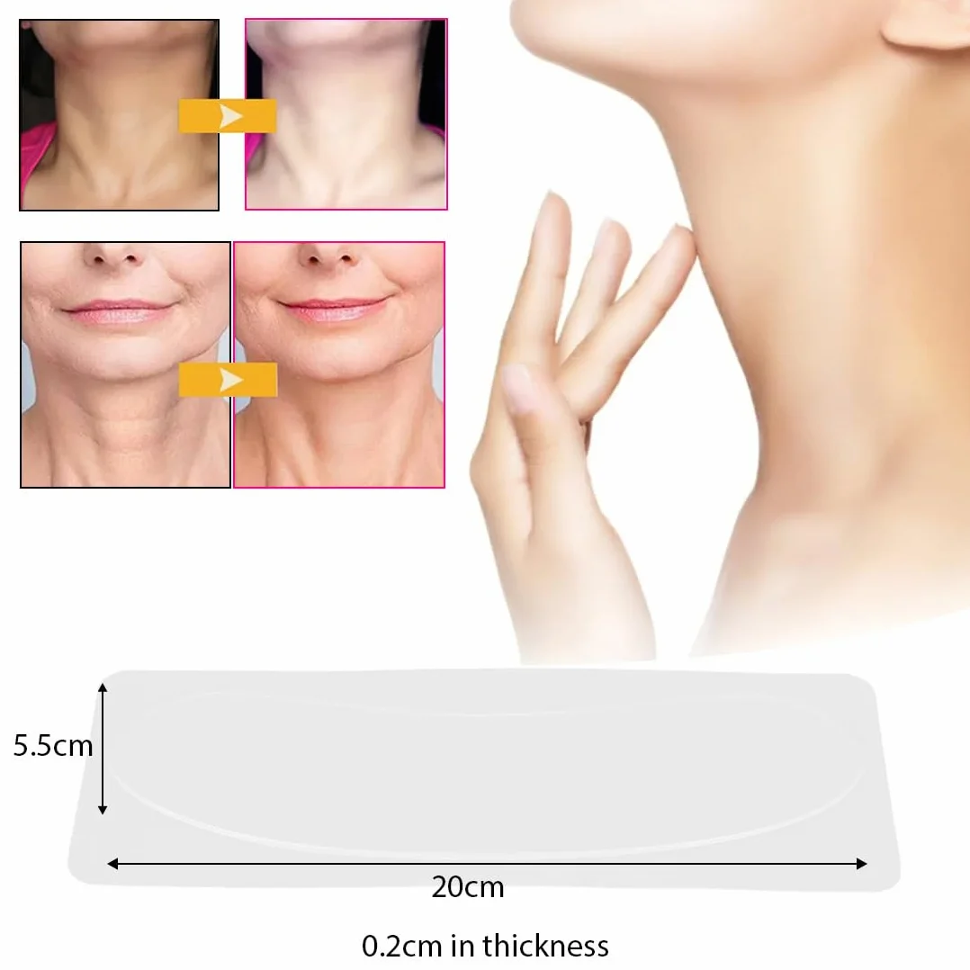 2 Pezzi Cuscinetti antirughe Del Collo, Patch Per La Rimozione Di Rughe Del Collo, cuscinetto in silicone riutilizzabile, anti-invecchiamento, Schiarente Delle Linee Riparatore Del Collos