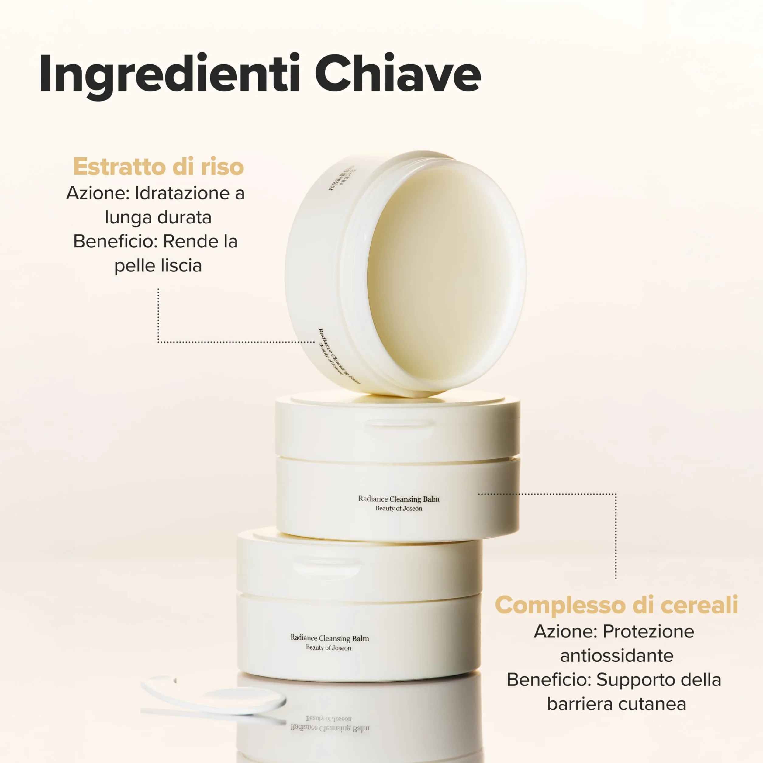 Beauty of Joseon Balsamo Detergente Radiance 100 Ml 3,38 Fl.Oz. Per Pelle Sensibile E Acneica