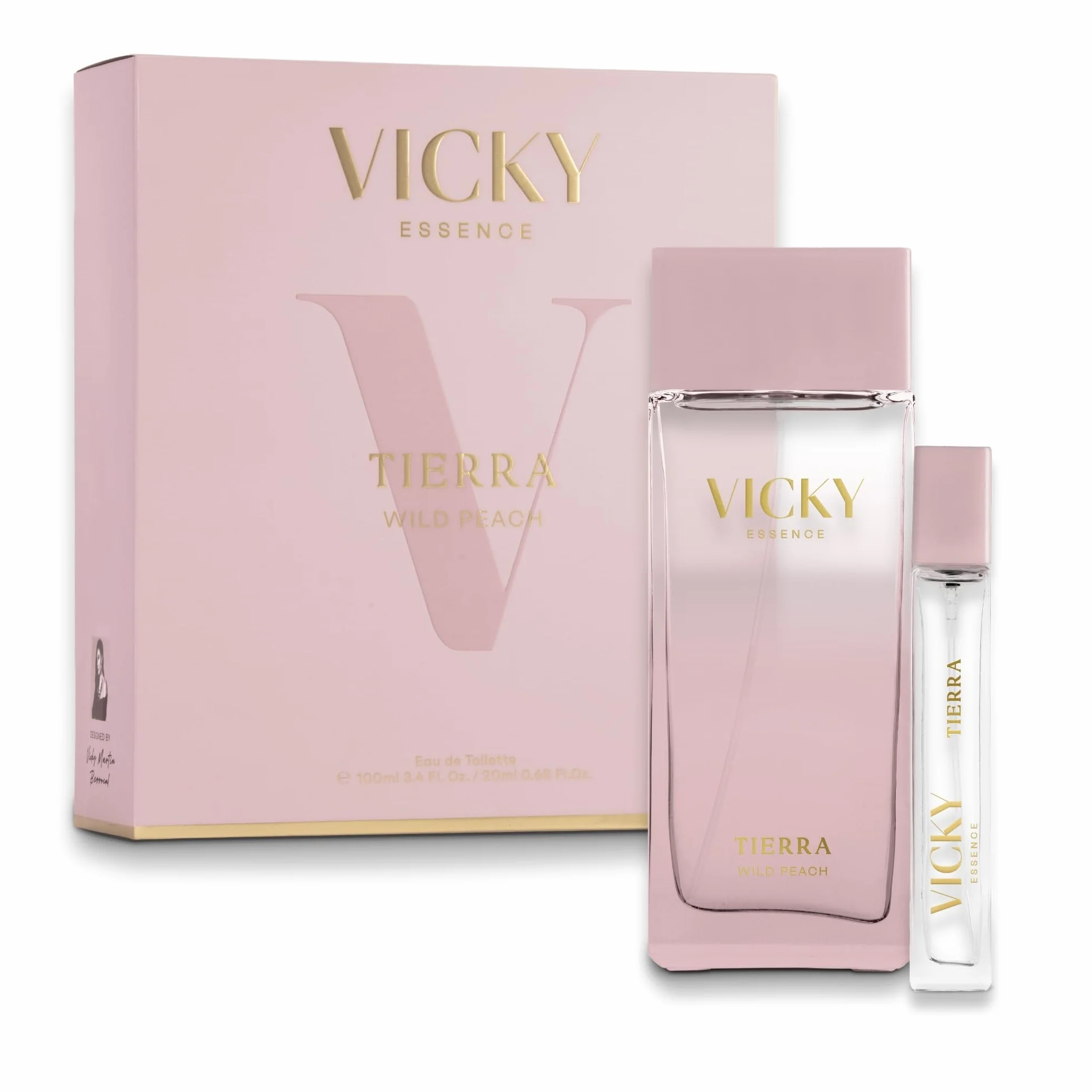 VICKY MARTIN BERROCAL SET Eau de Toilette TERRA 100 ml + EDT 20 ml | Profumo da donna | Fragranza floreale orientale e duratura | con note di pera, rosa e vaniglia