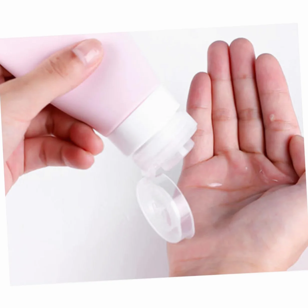 DOITOOL 9pezzi Bottiglie Di Silicone Ricaricabili Da Contenitori Portatili Per Lozione e Shampoo Per Viaggi e Attività All Aperto Include Borsa Pvc