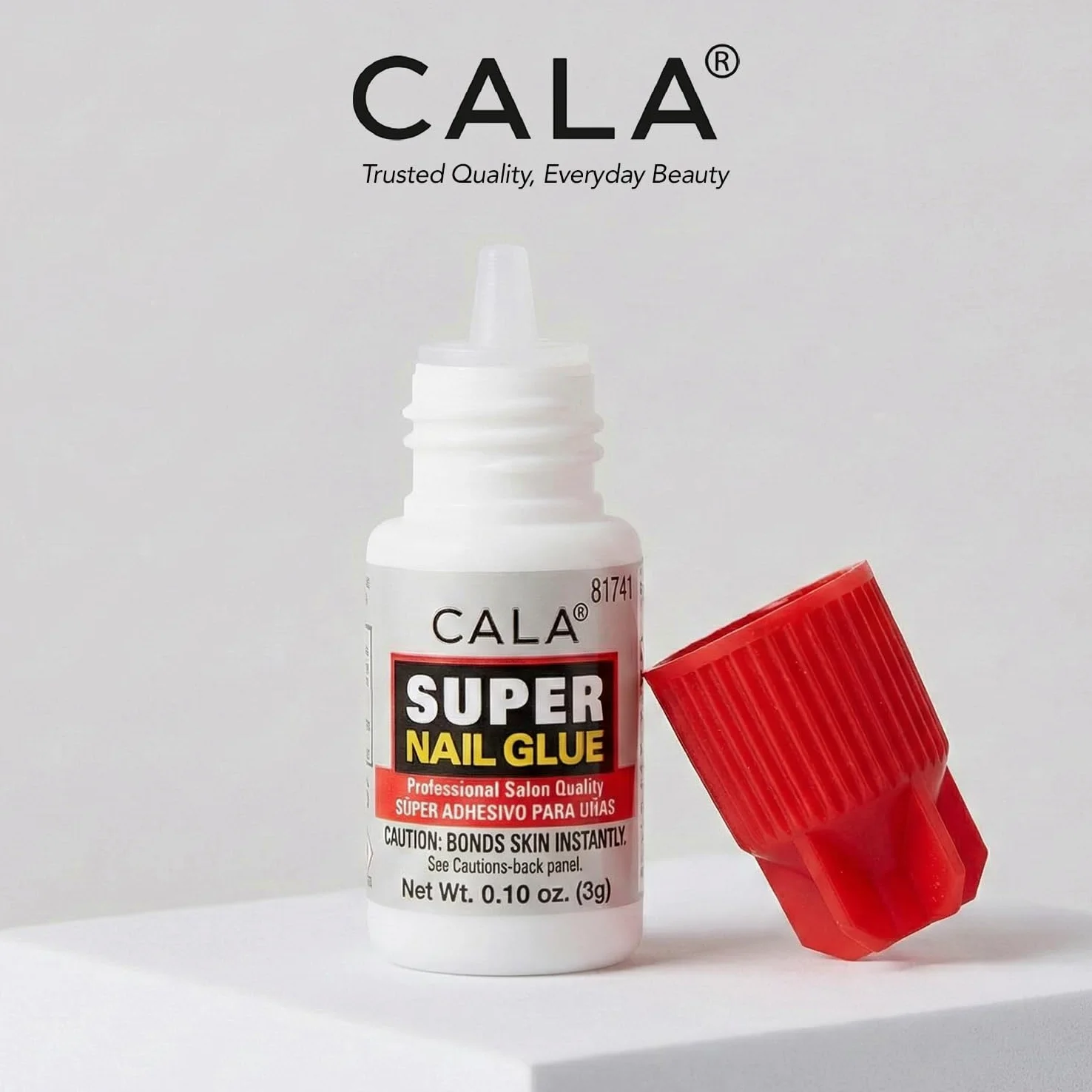 CALA Super colla per unghie – Colla professionale ad asciugatura rapida per unghie finte, punte e accessori artistici – Qualità professionale forte tenuta per riparazione naturale delle unghie